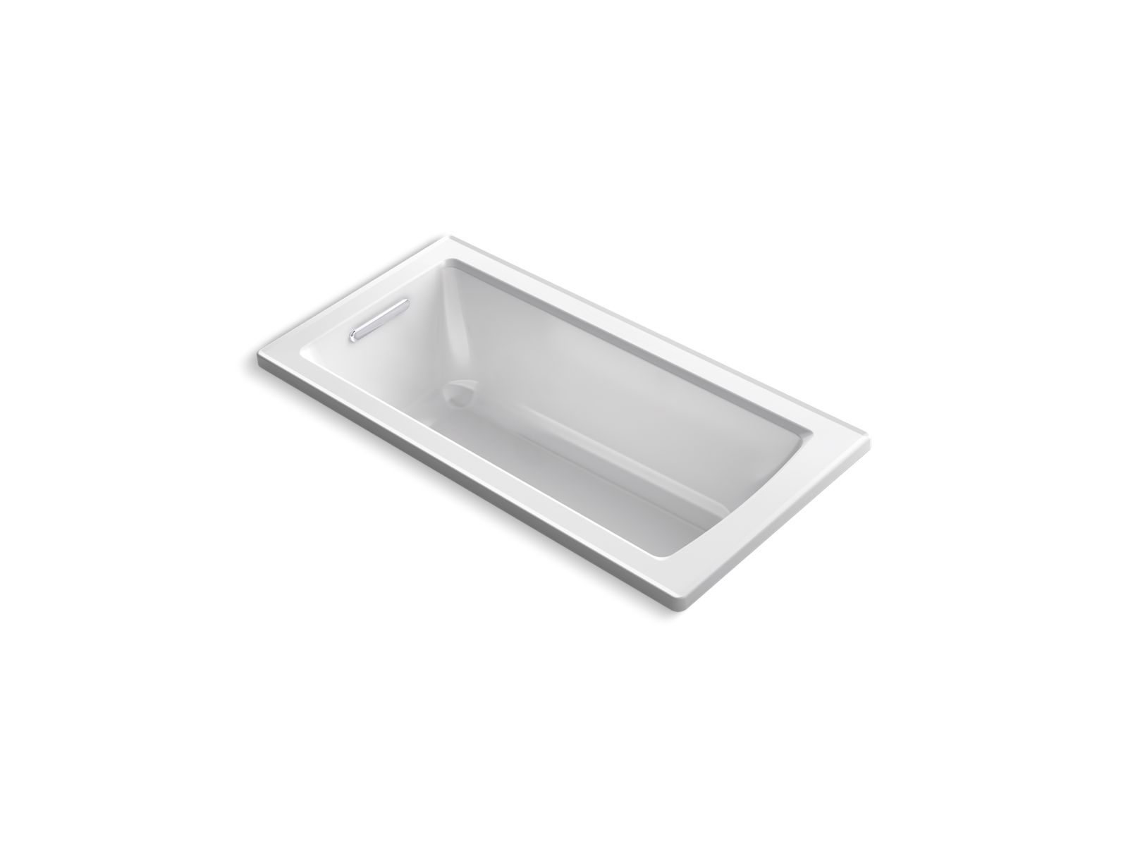 Archer® 60" x 30" drop-in VibrAcoustic® bath with Bask® heated surface and end drain