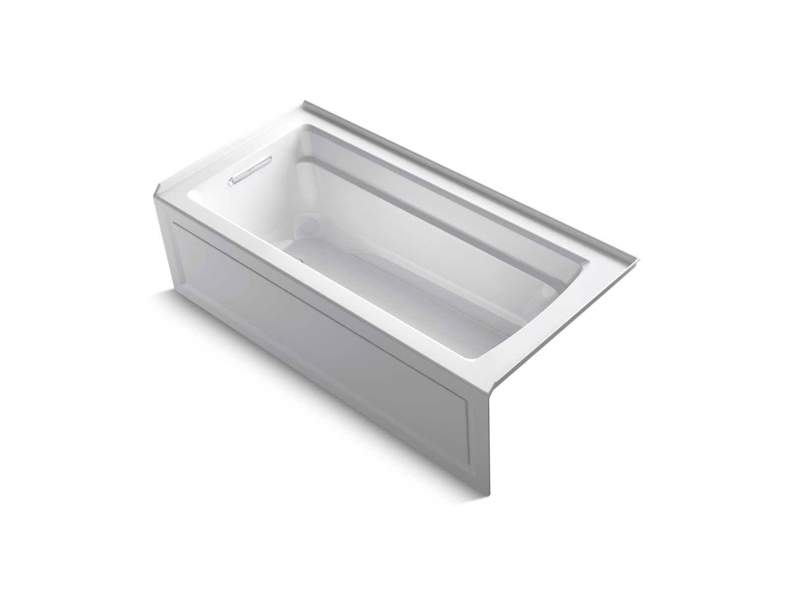 Archer® 66" x 32" alcove VibrAcoustic® bath with integral apron, integral flange, and left-hand drain