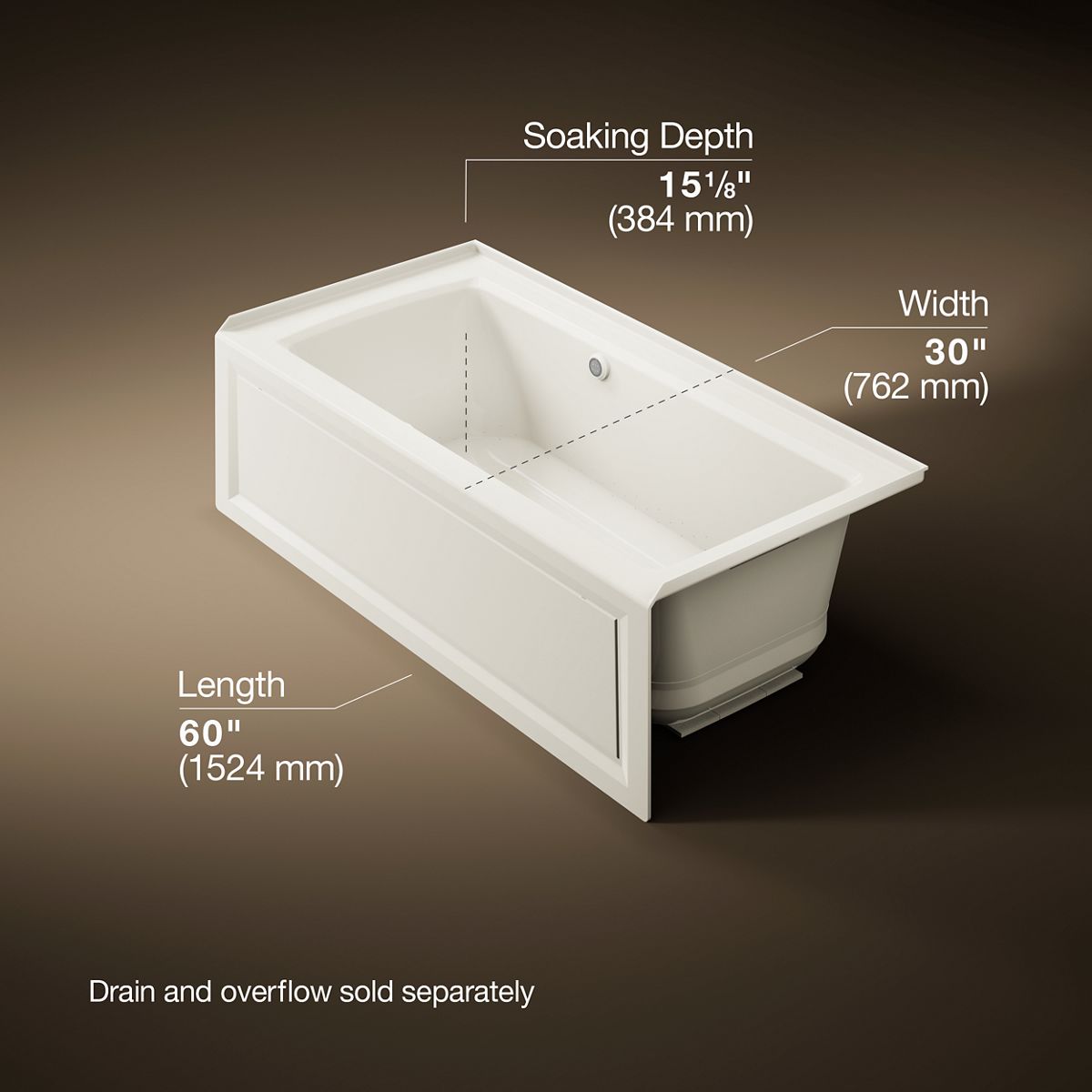 10410-archer-60-x-30-alcove-heated-bubblemassage-air-bath-with-bask-heated-surface-right-drain-15.jpg Archer® 60" x 30" alcove Heated BubbleMassage™ air bath with Bask® heated surface, right drain