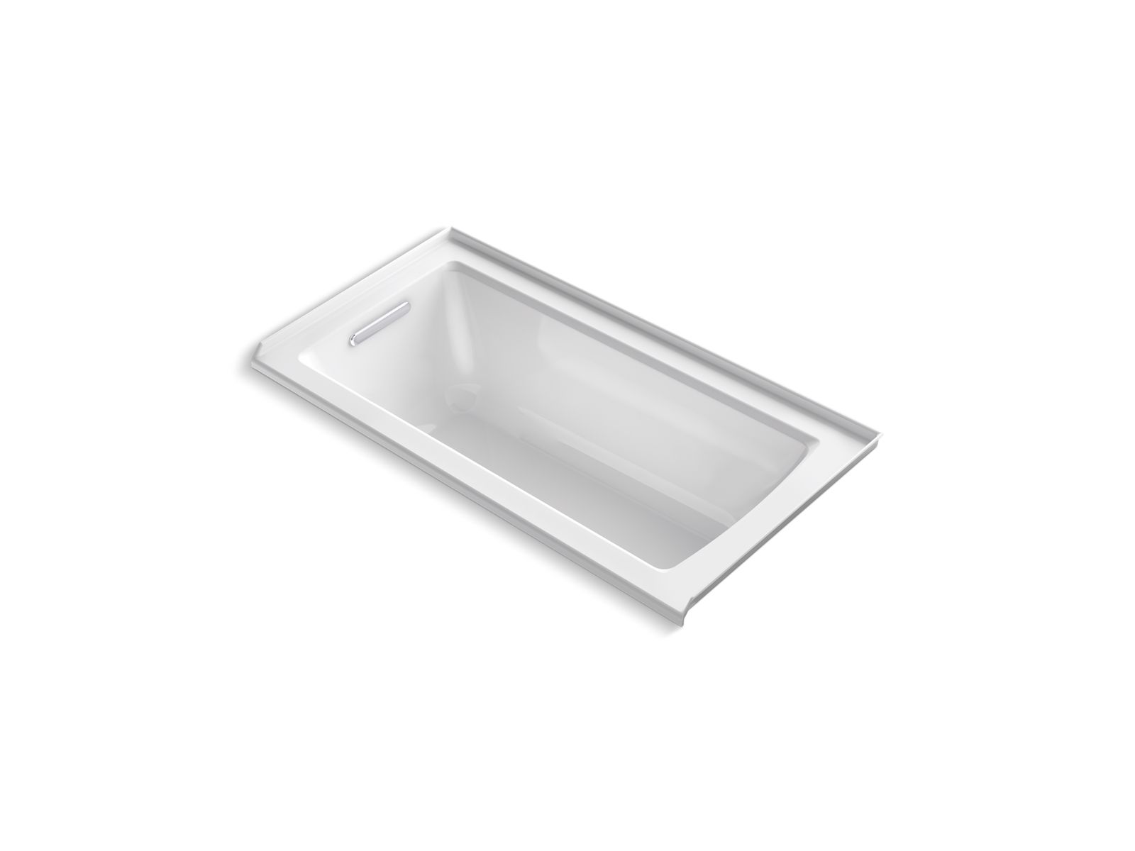 Archer® 60" x 30" alcove VibrAcoustic® bath with Bask® heated surface, integral flange, and left-hand drain