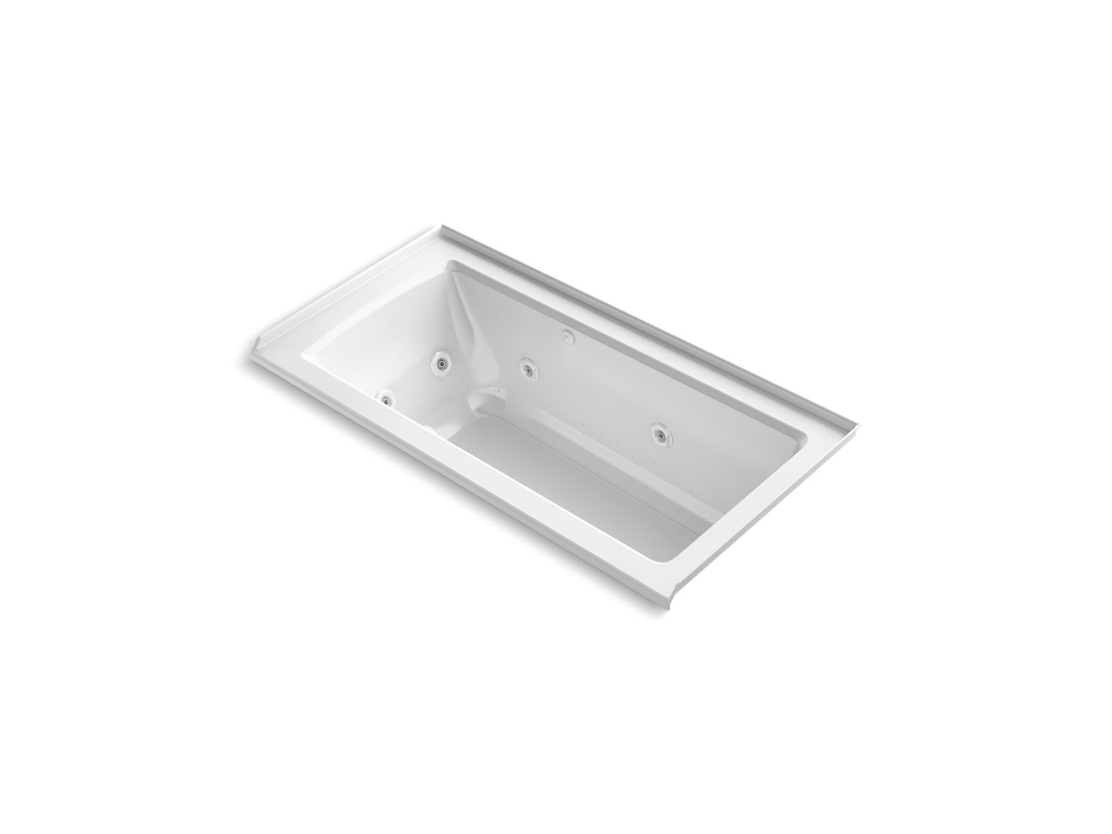 Archer® 60" x 30" integral flange BubbleMassage™ air bath and whirlpool with right-hand drain