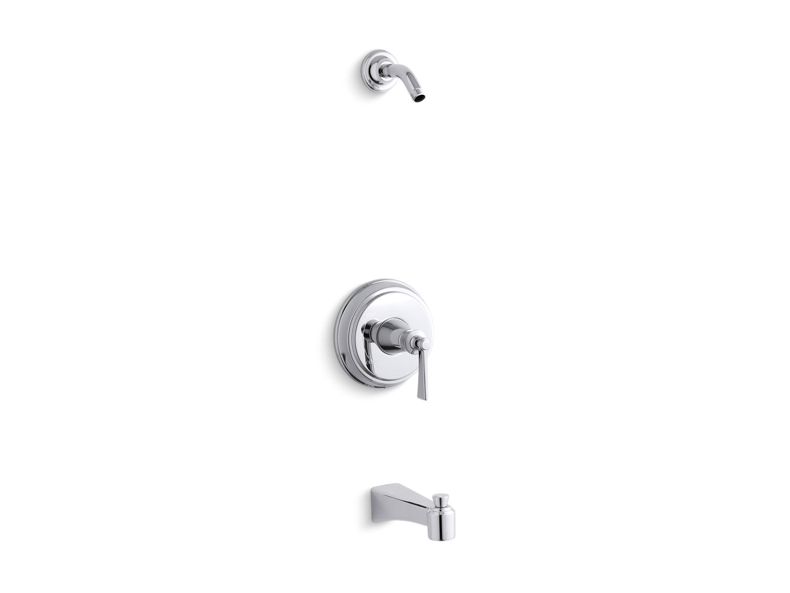 Archer® Rite-Temp® bath and shower valve trim with lever handle and spout, less showerhead