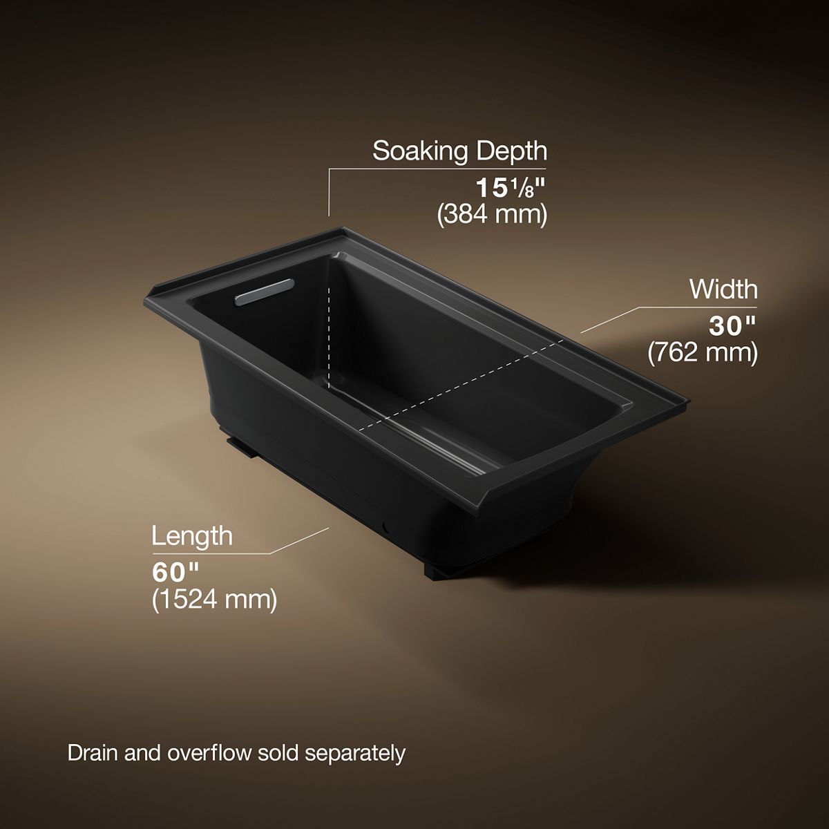 10958-archer-60-x-30-alcove-heated-bubblemassage-air-bath-left-drain-13.jpg Archer® 60" x 30" alcove Heated BubbleMassage™ air bath, left drain