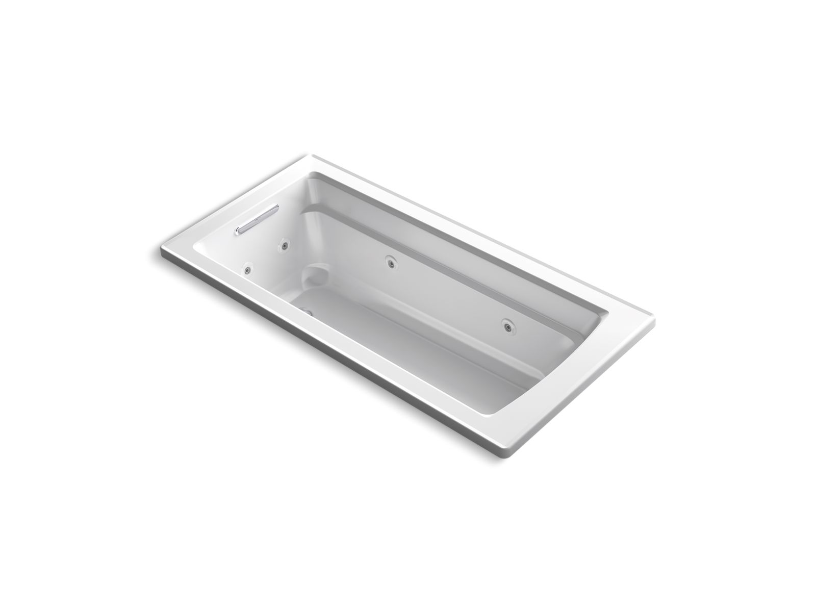 Archer® 66" x 32" drop-in whirlpool bath with Bask® heated surface