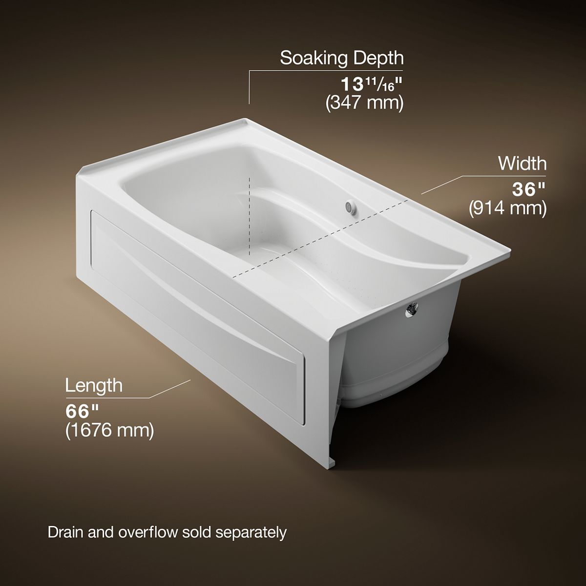 11015-mariposa-66-x-36-alcove-heated-bubblemassage-air-bath-with-bask-heated-surface-right-drain-5.jpg Mariposa® 66" x 36" alcove Heated BubbleMassage™ air bath with Bask® heated surface, right drain