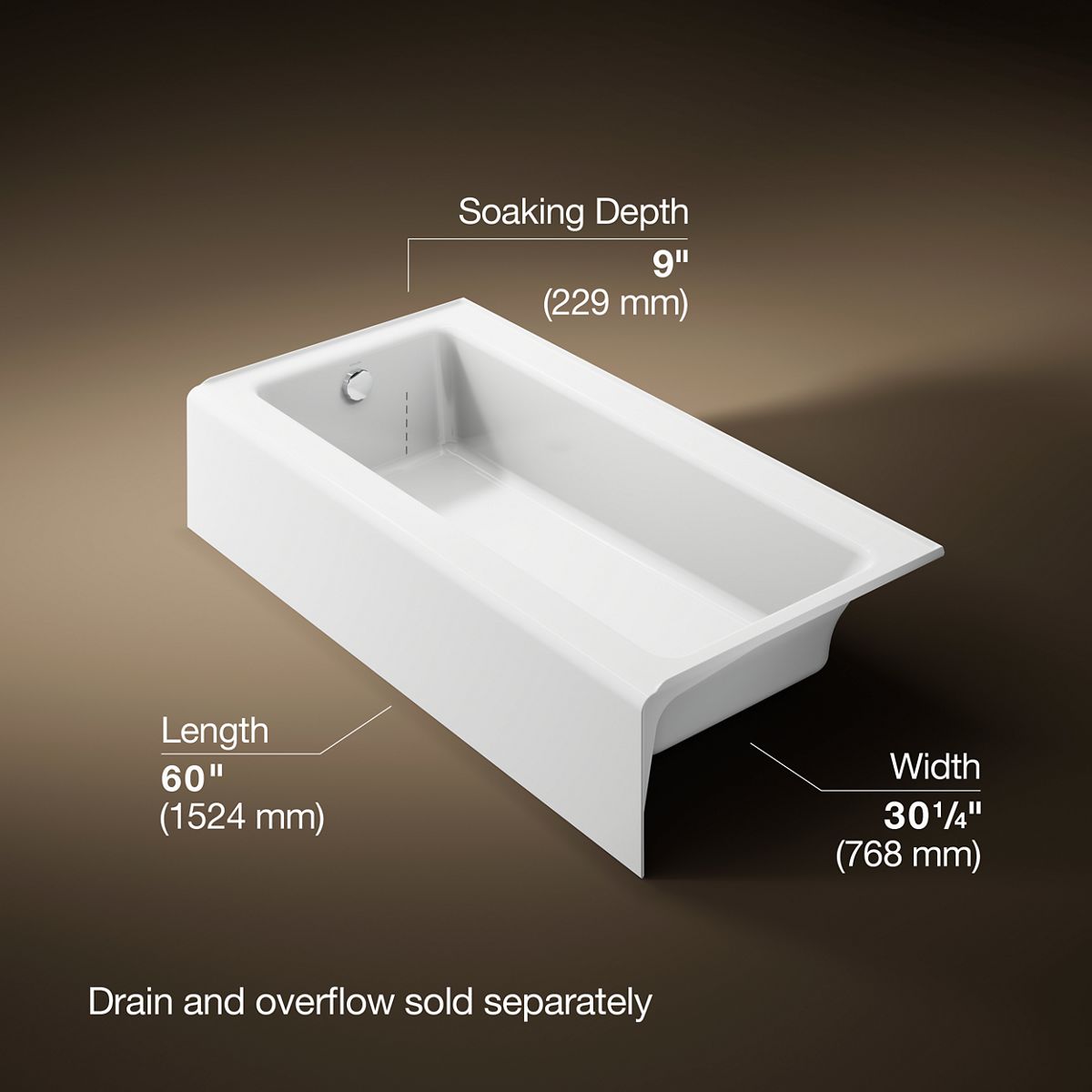 11049-bellwether-60-x-30-1-4-alcove-bath-left-drain-24.jpg Bellwether® 60" x 30-1/4" alcove bath, left drain