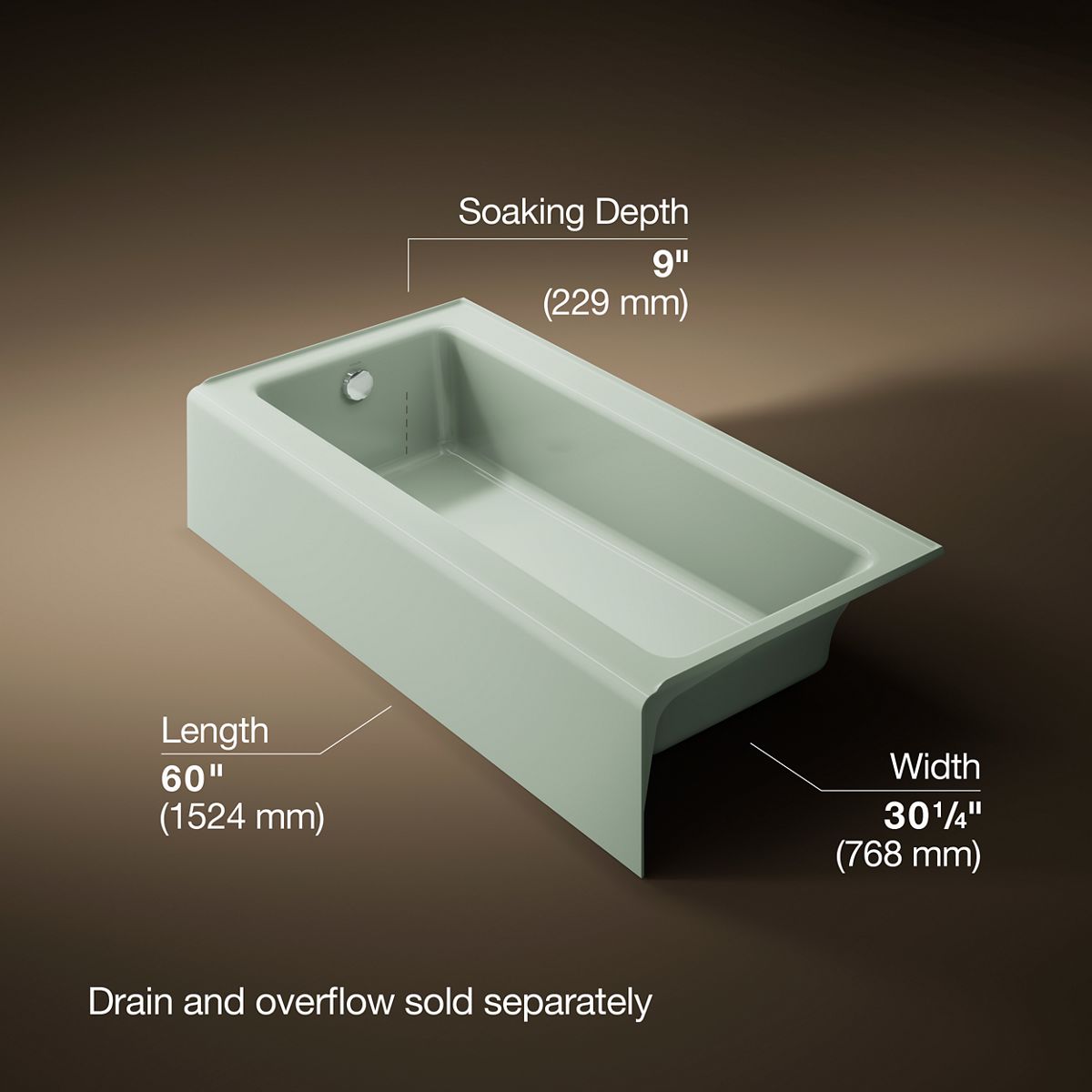 11049-bellwether-60-x-30-1-4-alcove-bath-left-drain-28.jpg Bellwether® 60" x 30-1/4" alcove bath, left drain