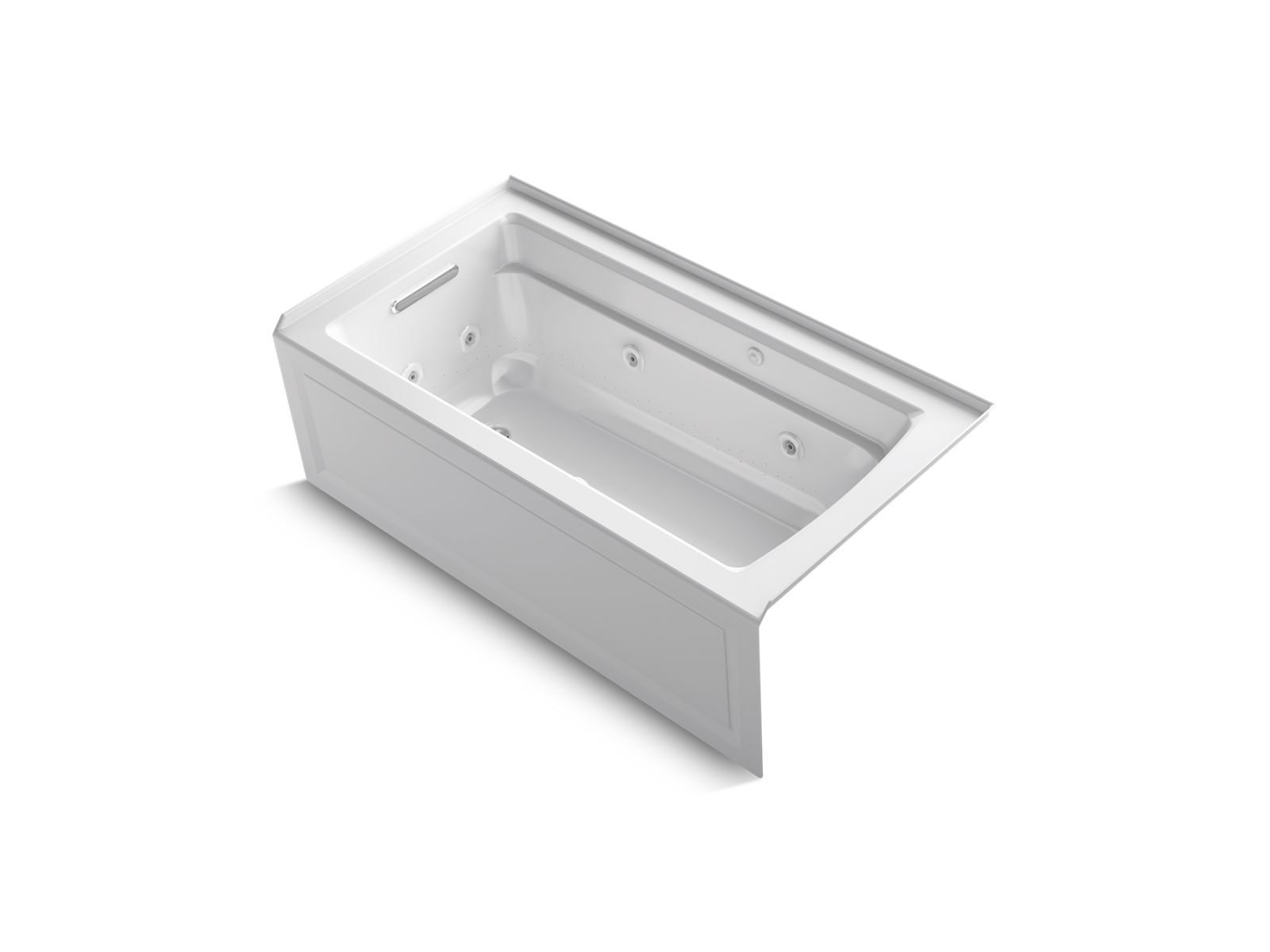 Archer® 60" x 32" integral apron BubbleMassage™ air bath and whirlpool with left-hand drain