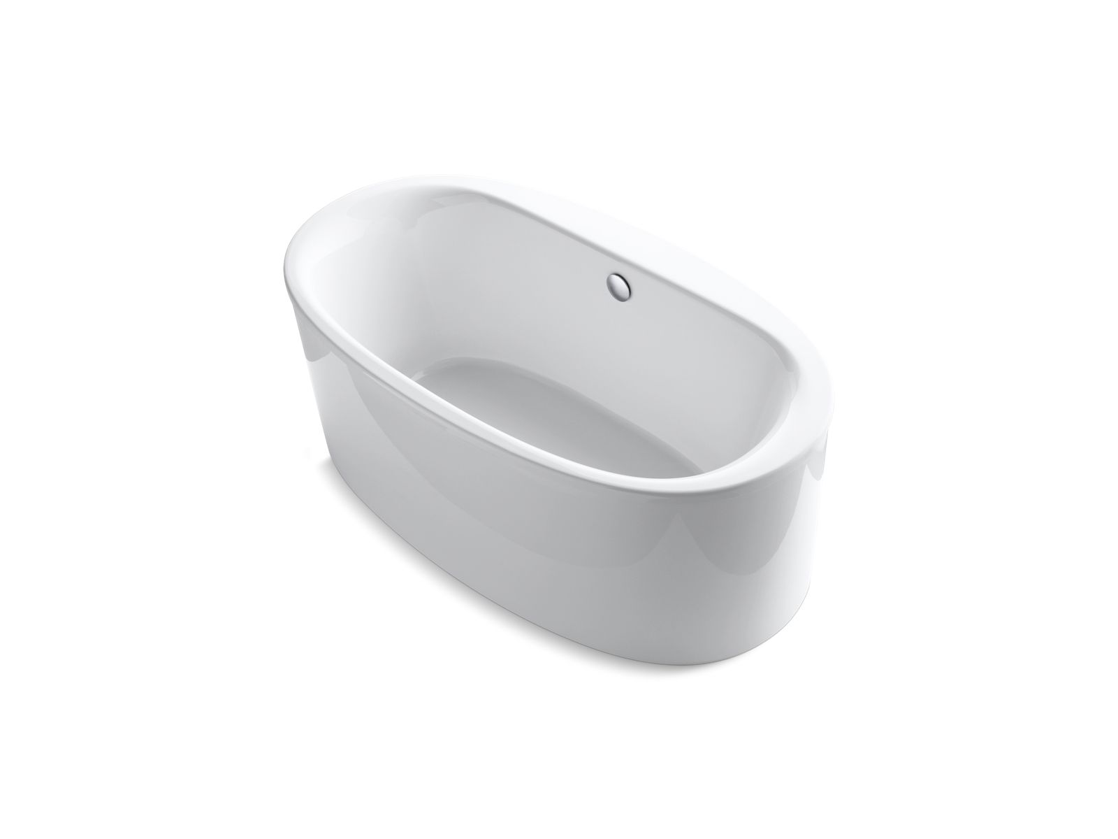 Sunstruck® 65-1/2" x 35-1/2" oval freestanding VibrAcoustic® bath with straight shroud