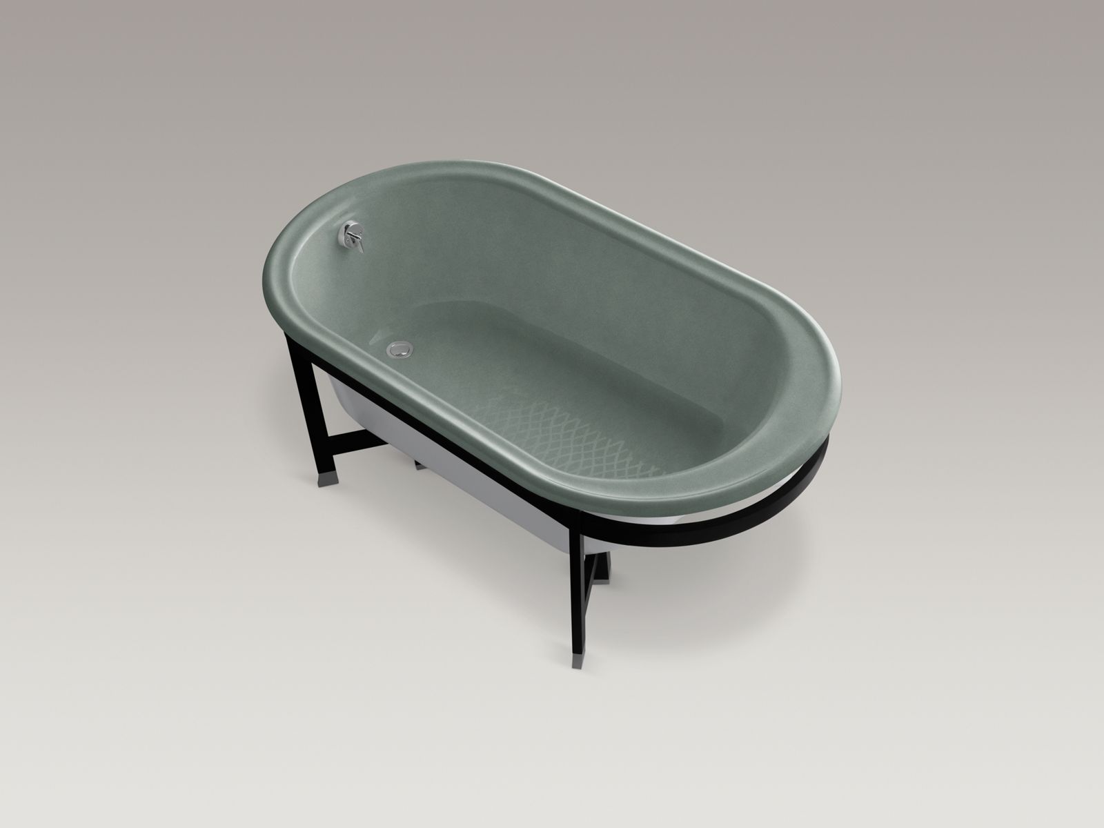 11264-iron-works-r-tellieur-r-66-x-36-freestanding-bath-with-white-exterior-and-black-forest-surround-12.jpg Iron Works(R) Tellieur(R) 66" x 36" freestanding bath with White exterior and Black Forest surround