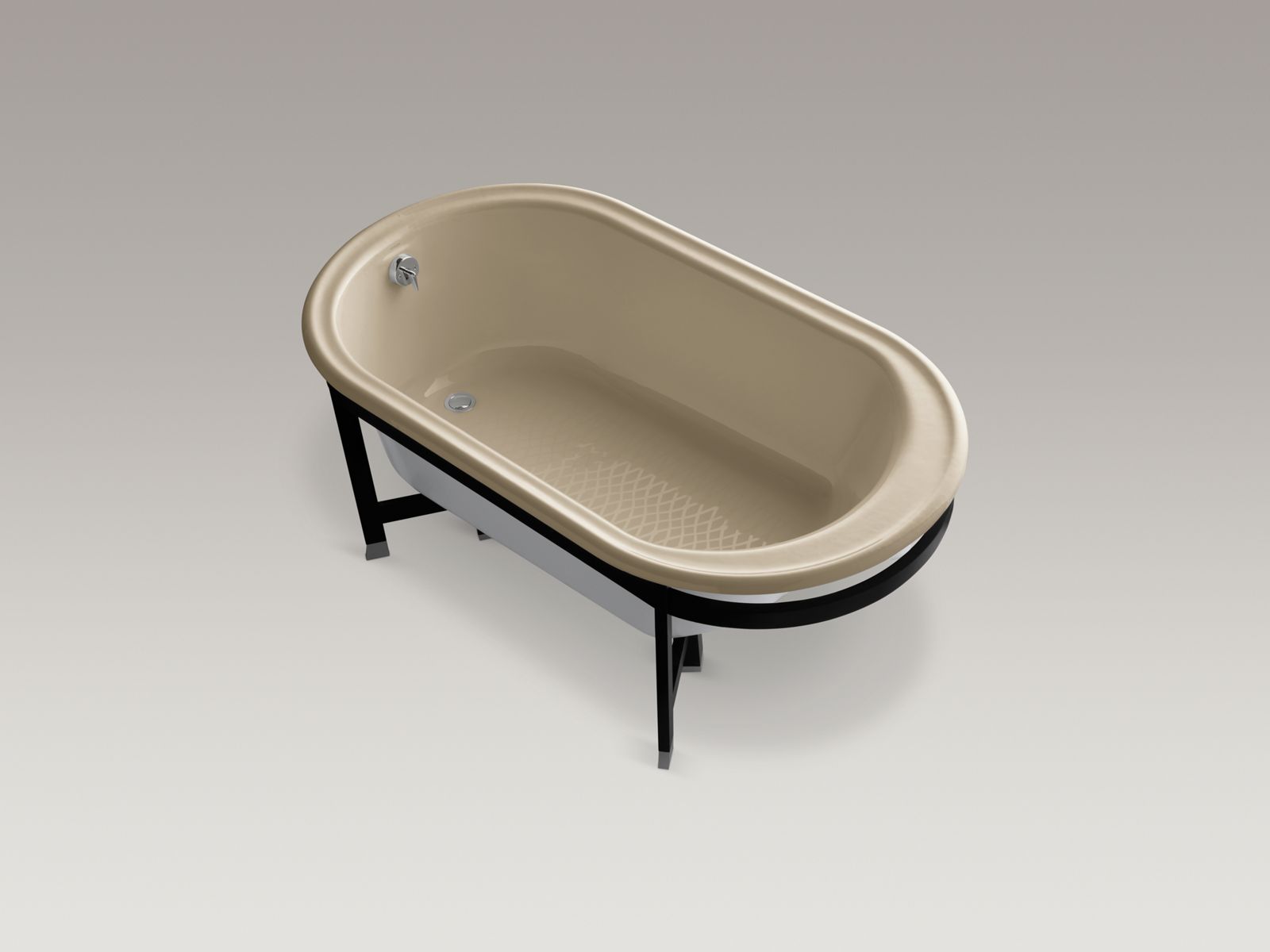 11264-iron-works-r-tellieur-r-66-x-36-freestanding-bath-with-white-exterior-and-black-forest-surround-2.jpg Iron Works(R) Tellieur(R) 66" x 36" freestanding bath with White exterior and Black Forest surround