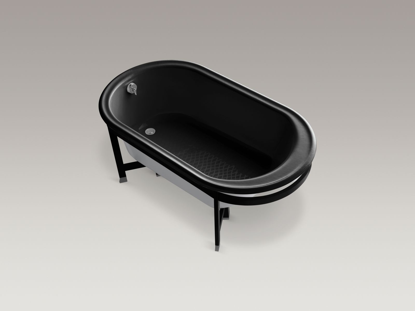 11264-iron-works-r-tellieur-r-66-x-36-freestanding-bath-with-white-exterior-and-black-forest-surround-6.jpg Iron Works(R) Tellieur(R) 66" x 36" freestanding bath with White exterior and Black Forest surround