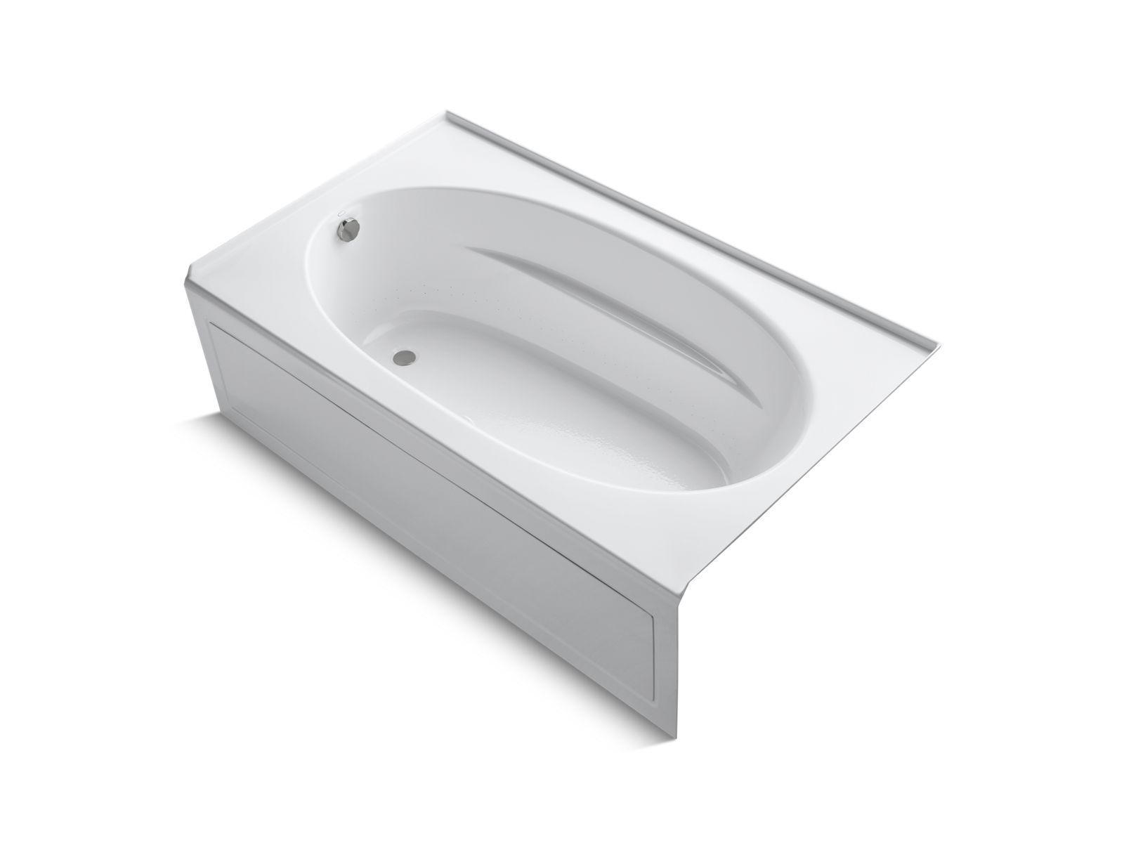 Windward® 72" x 42" alcove BubbleMassage™ air bath with integral apron and left-hand drain