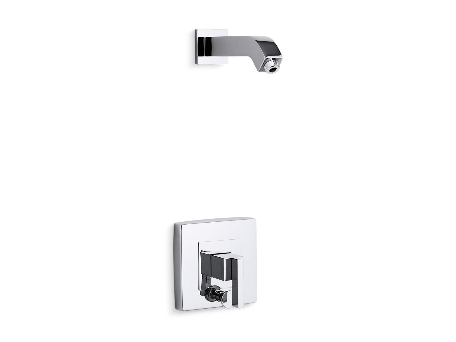 Loure® Rite-Temp® shower trim kit with push-button diverter, without showerhead