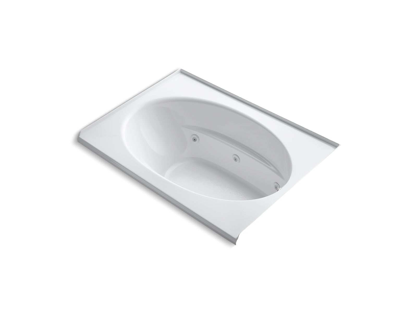 Windward® 60" x 42" alcove whirlpool with integral flange, right-hand drain and heater