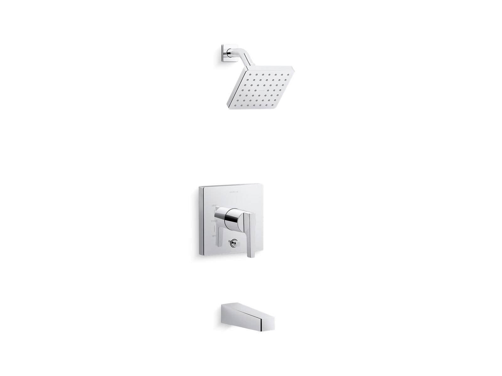 Honesty® Rite-Temp® bath and shower trim kit with push-button diverter, 1.75 gpm
