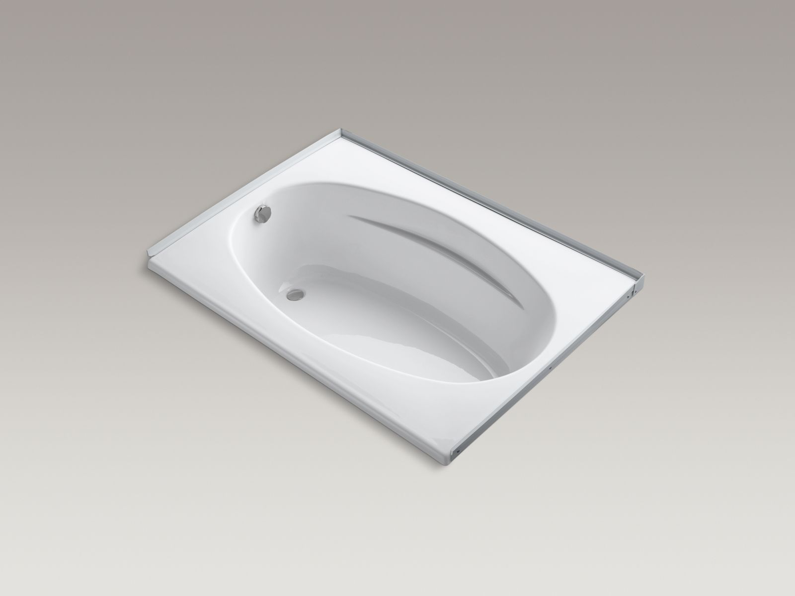 6042 60" x 42" alcove bath with integral flange and left-hand drain