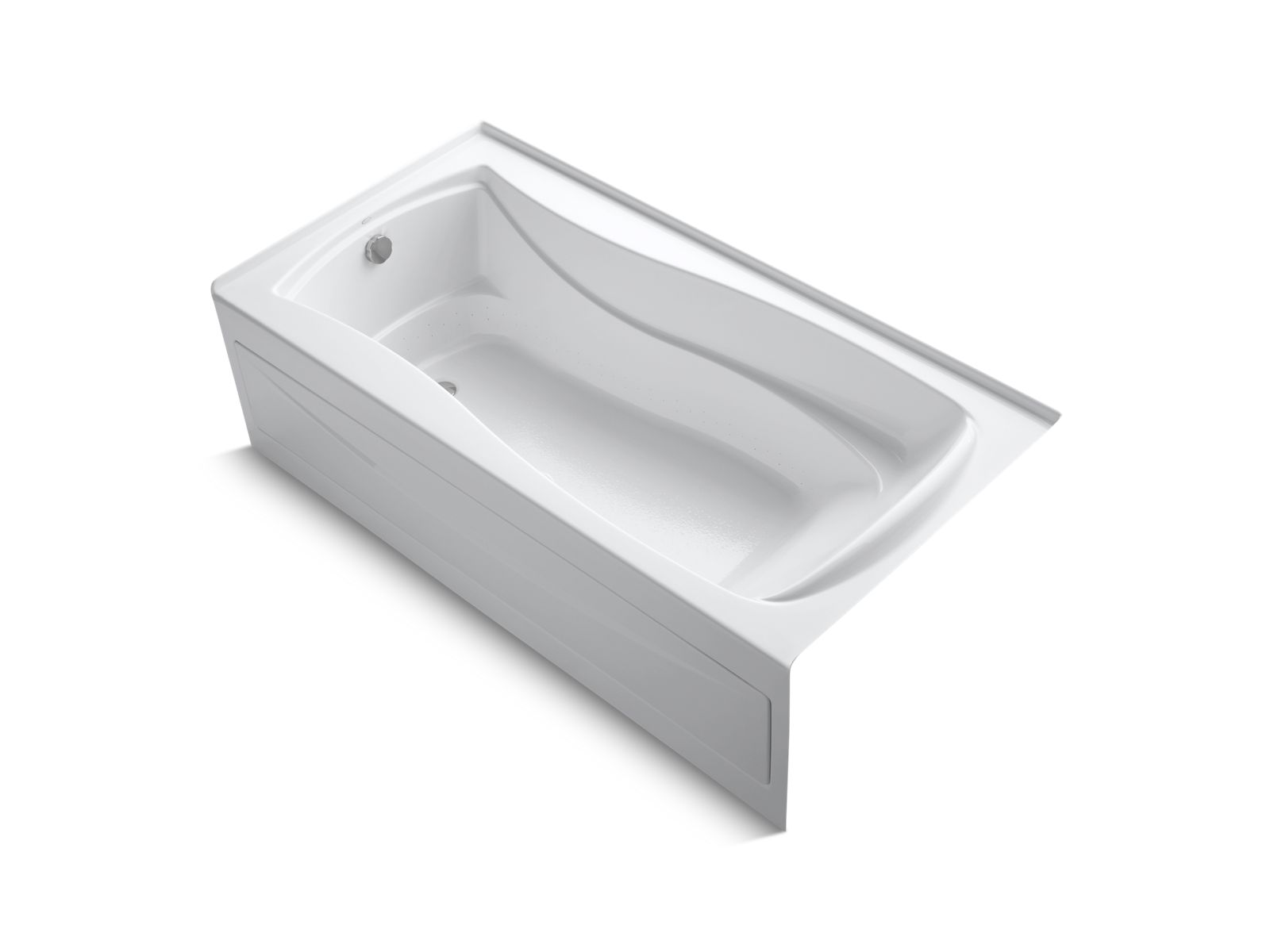 Mariposa® 72" x 36" alcove BubbleMassage™ air bath with integral apron and left-hand drain