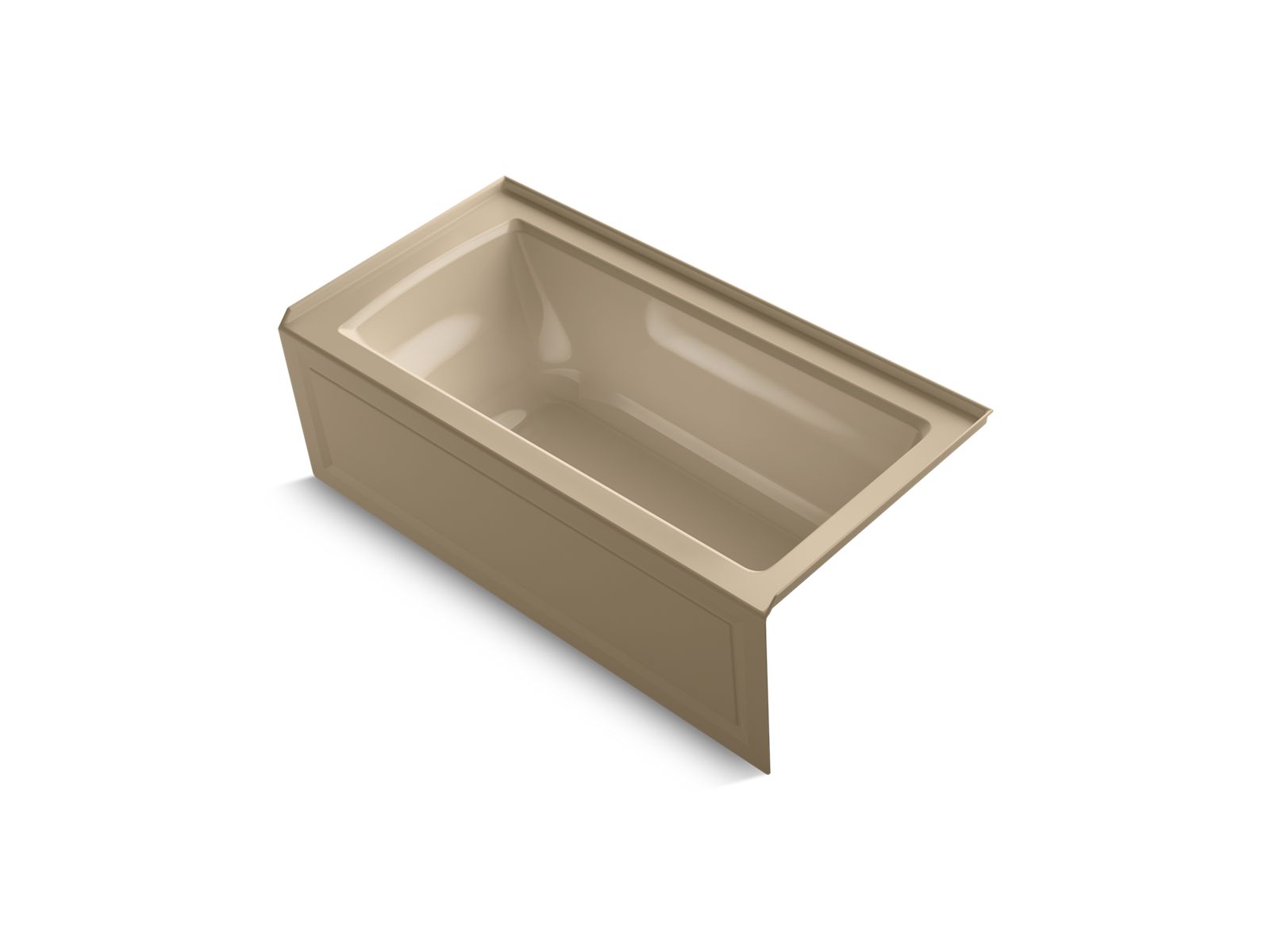 Archer® 60" x 30" alcove bath with Bask® heated surface, right drain