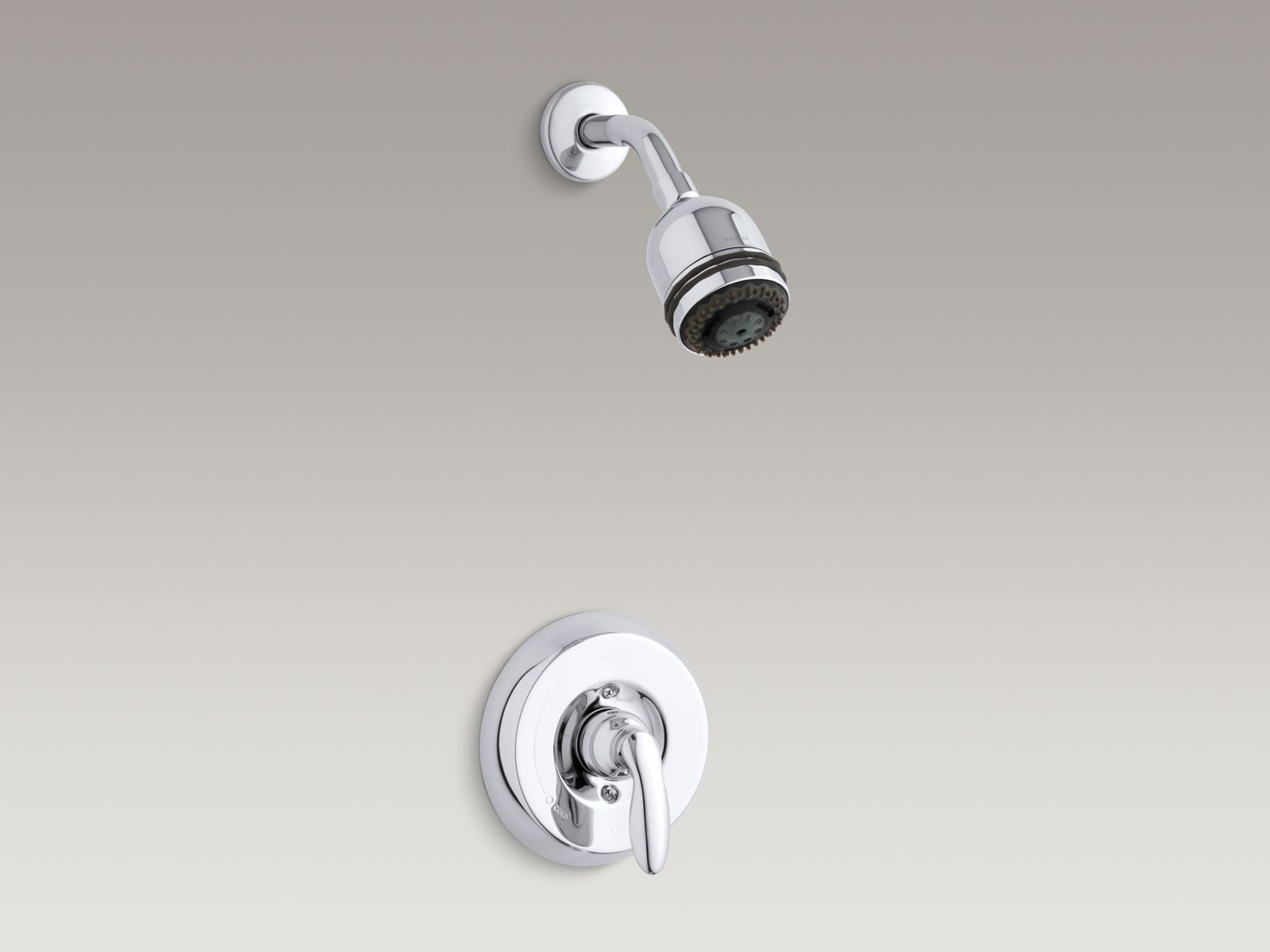 Coralais(R) shower faucet trim with lever handle and Mastershower(R) 3-way showerhead