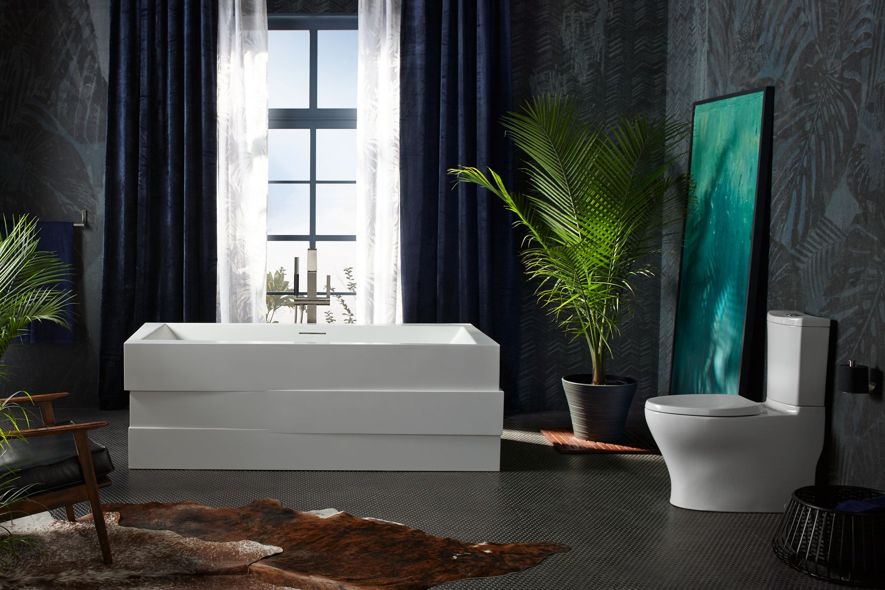 Askew 72" x 35" freestanding bath