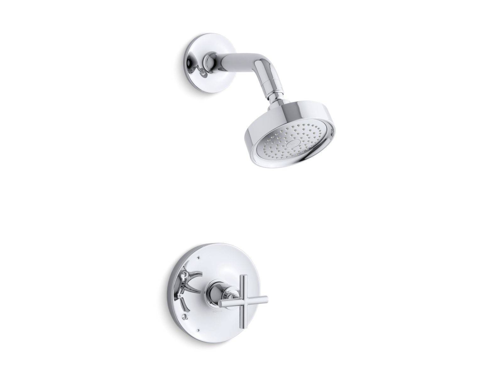 Purist® Rite-Temp® shower trim kit with cross handle, 2.5 gpm