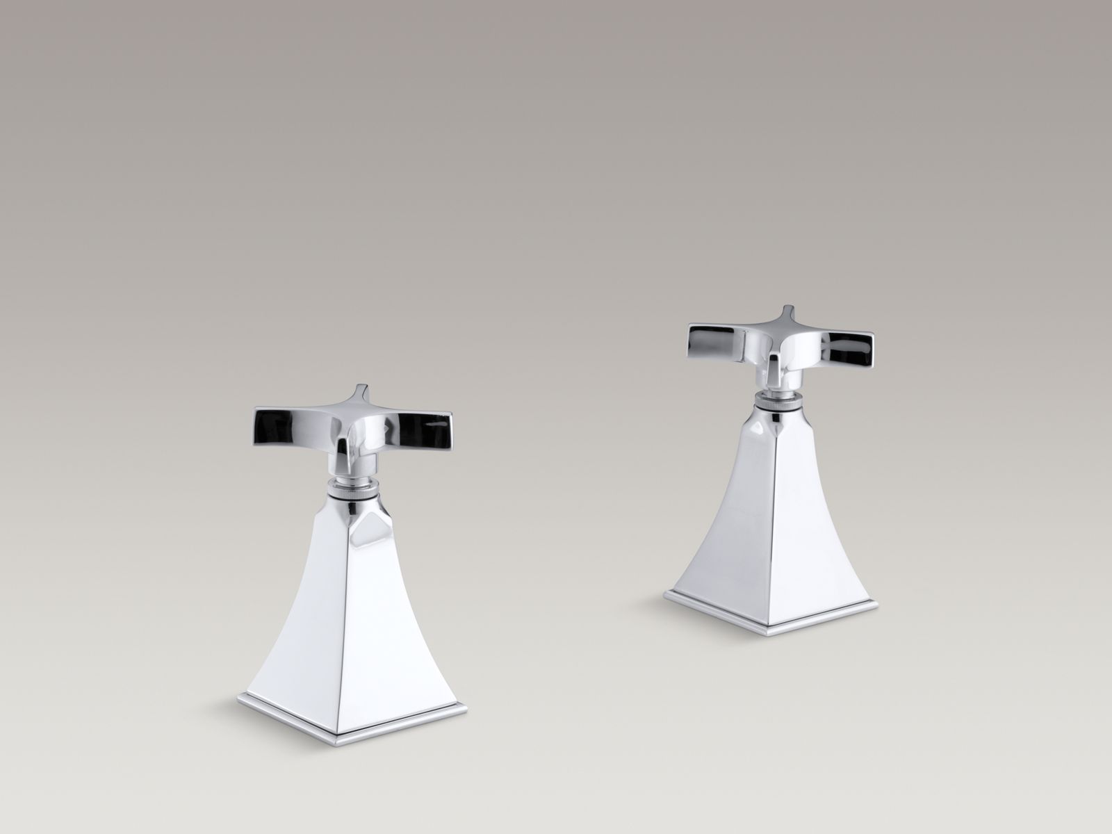 Memoirs(R) Stately deck-mount high-flow bath valve trim and cross handles, valve not included