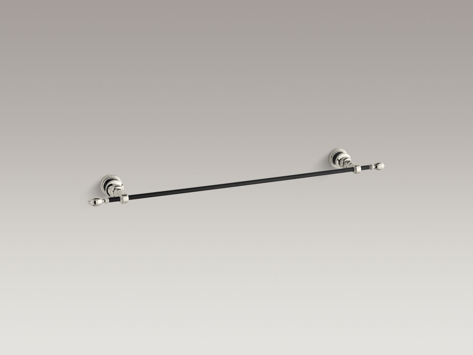 13786-iv-georges-brass-r-24-towel-bar-with-polished-brass-or-satin-black-bar-and-accents-2.jpg IV Georges Brass(R) 24" towel bar with Polished Brass or Satin Black bar and accents