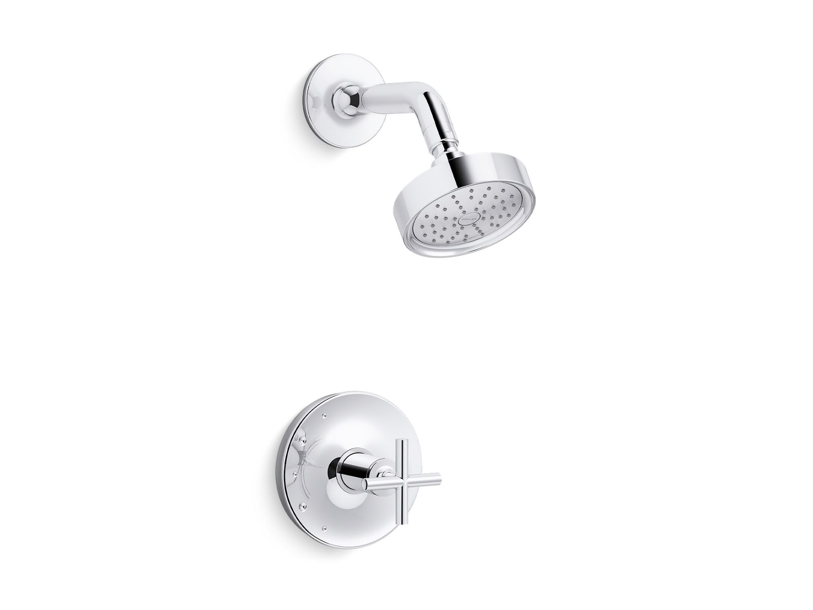 Purist® Rite-Temp® shower trim kit with cross handle, 1.75 gpm