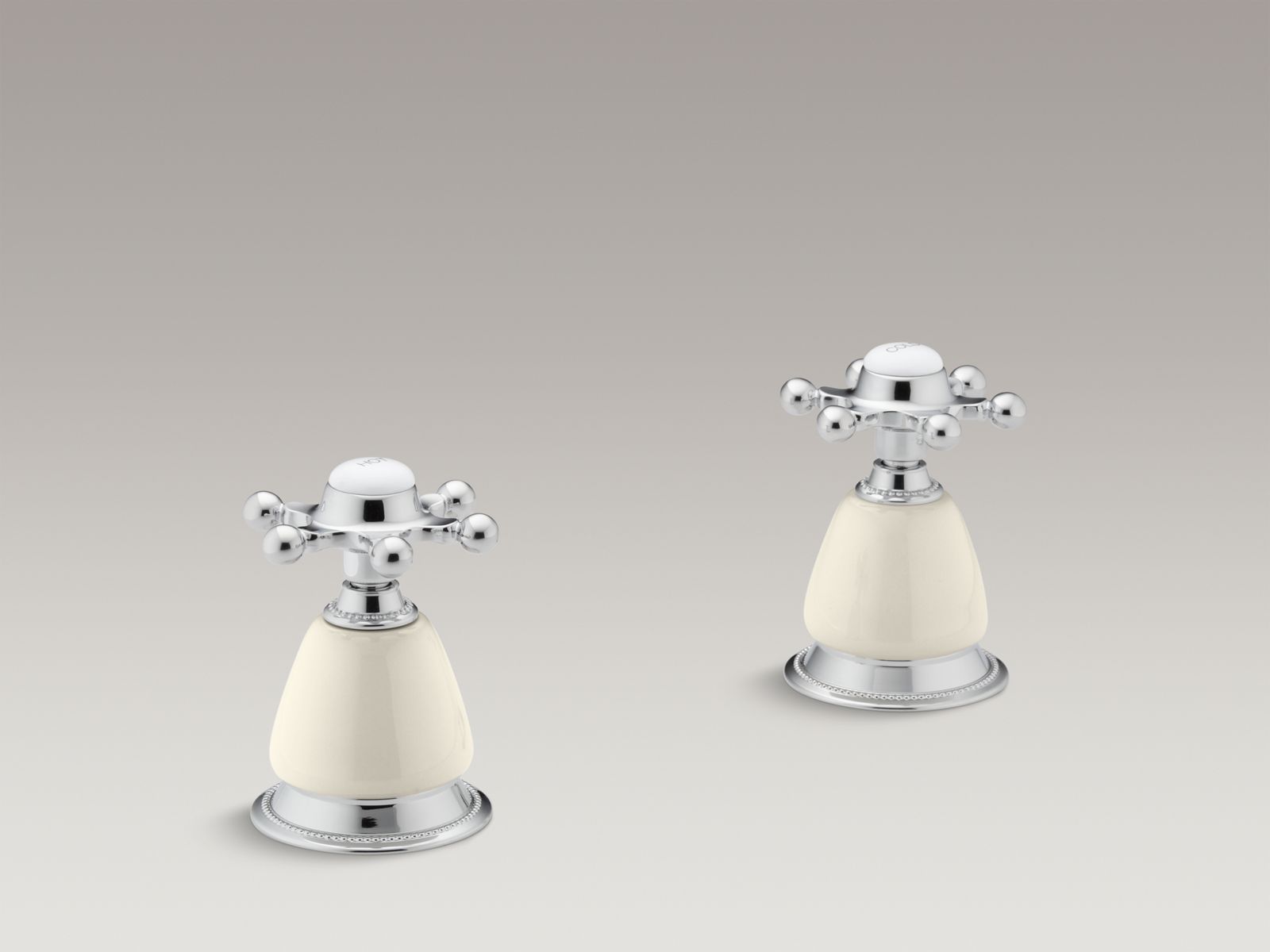 Antique ceramic handle skirts for bathroom sink faucets