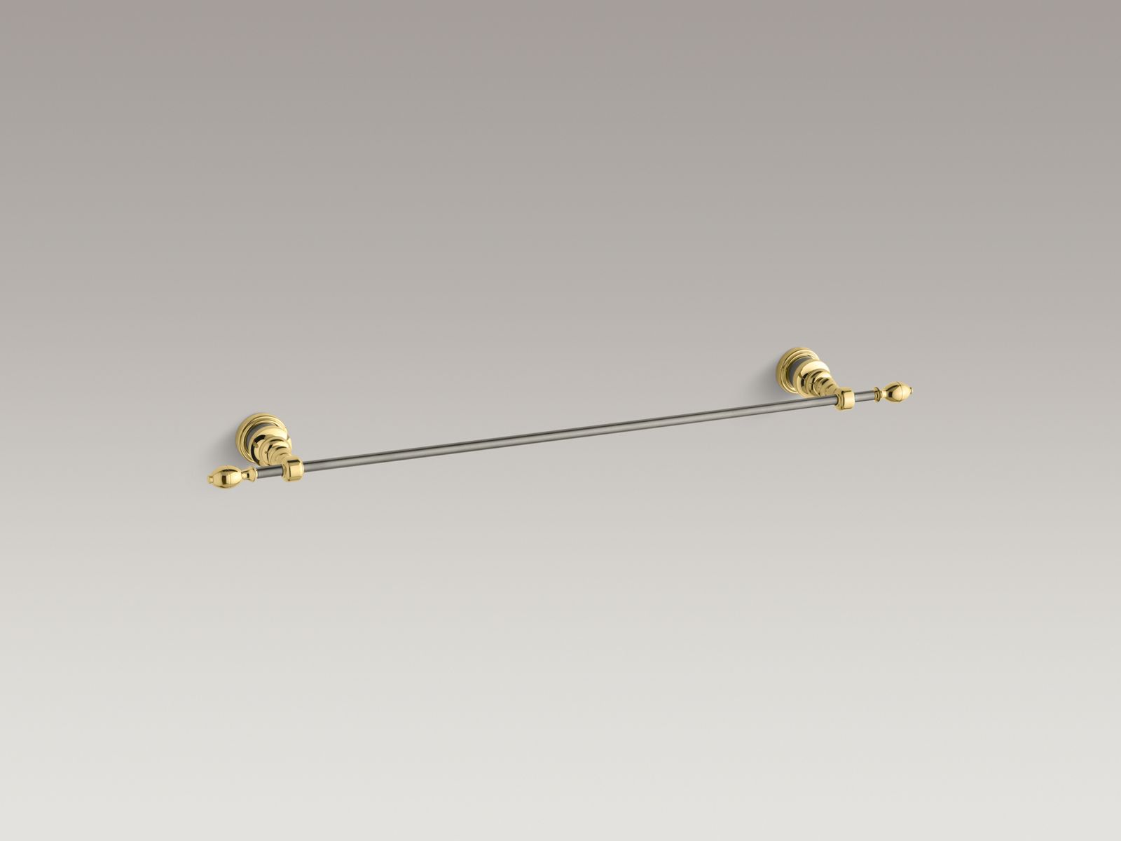 IV Georges Brass(R) 24" towel bar with Vibrant(R) Brushed Nickel or Polished Nickel bar and accents