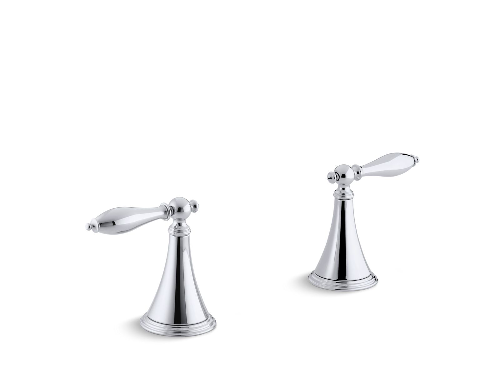 Finial® Deck-mount bath valve handle trim for high-flow valve with lever handles, valve required