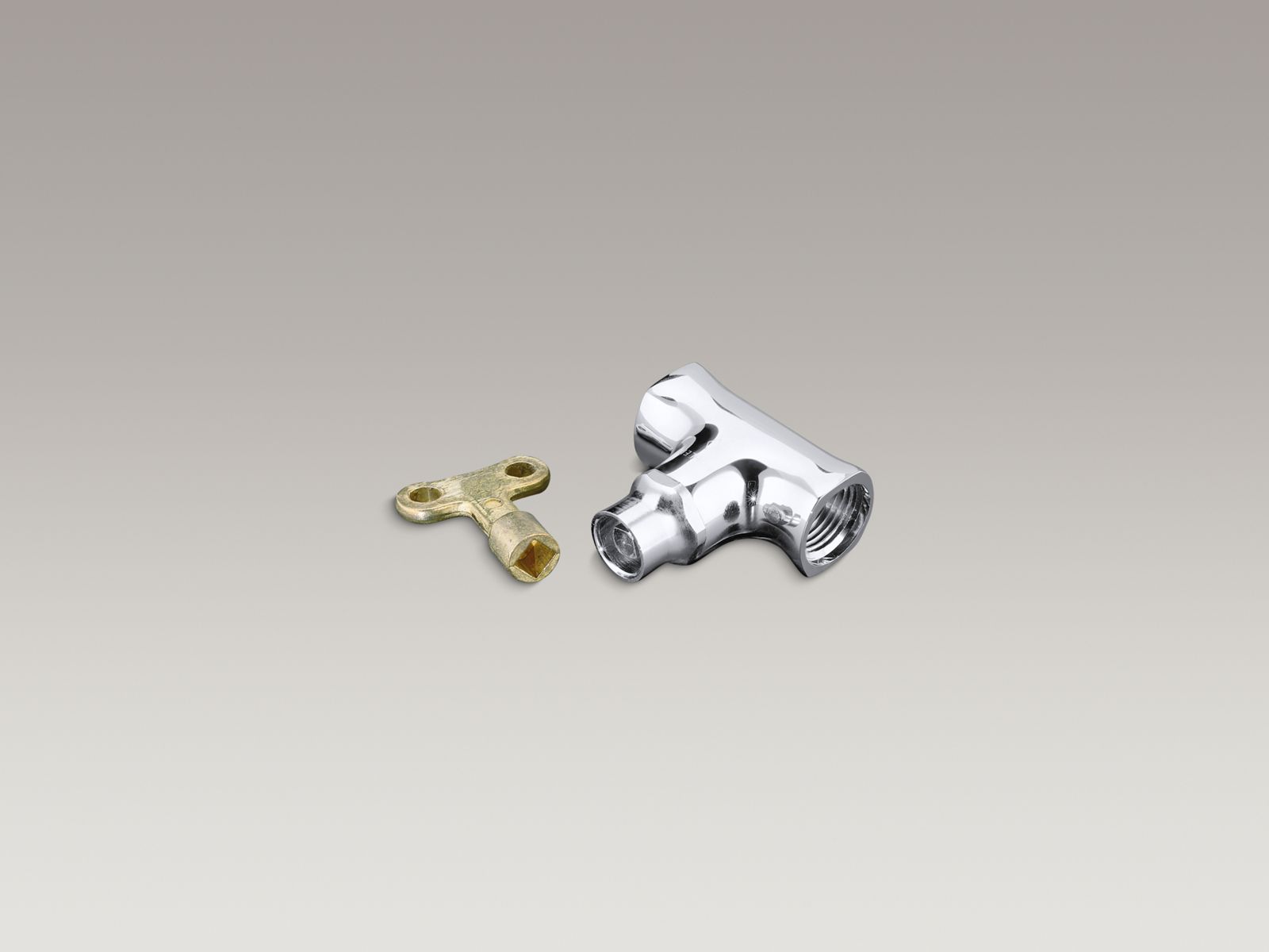 1/2" NPT straight stop with loose-key