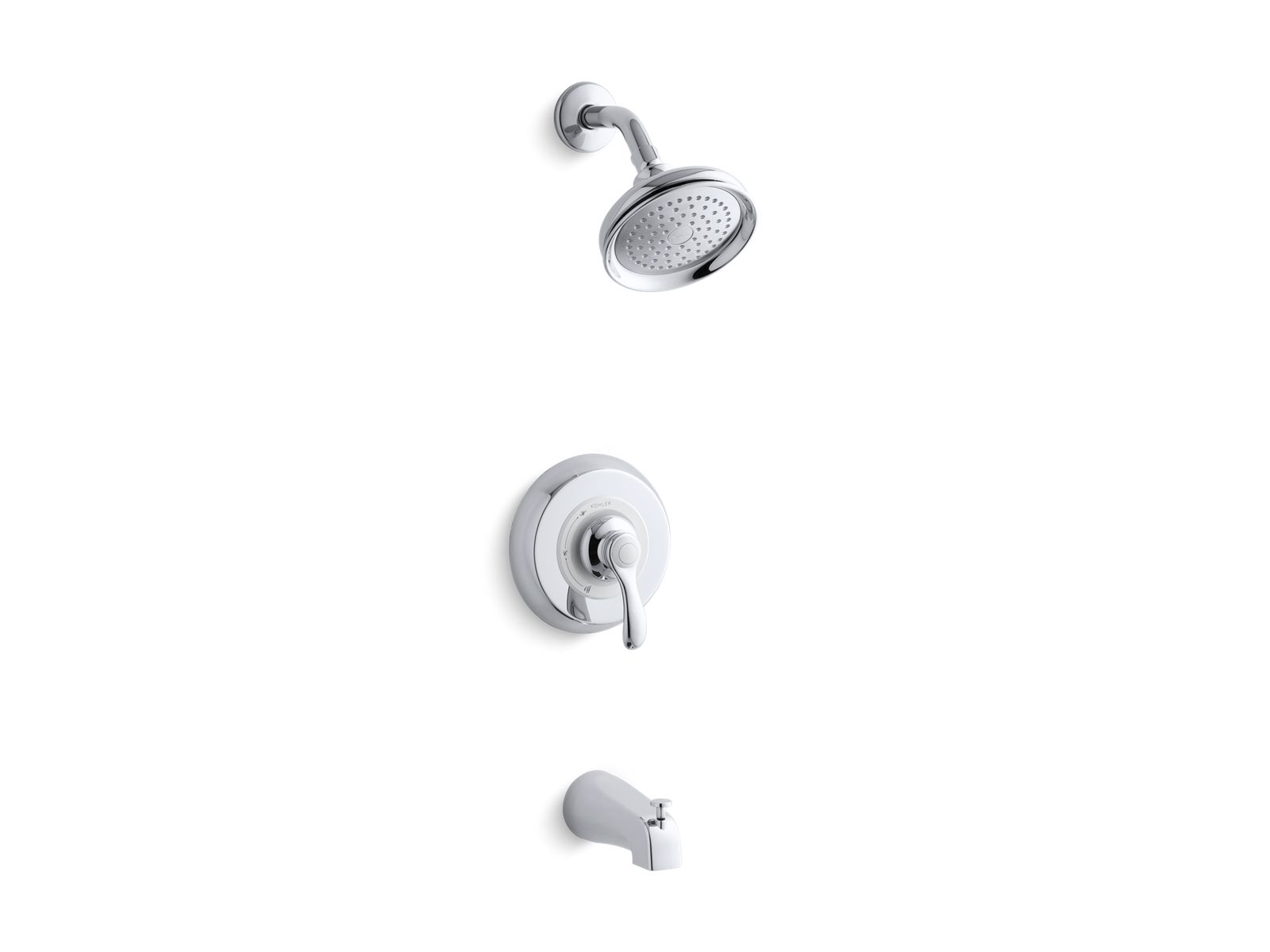 Fairfax® Rite-Temp® pressure-balancing bath and shower faucet, valve not included