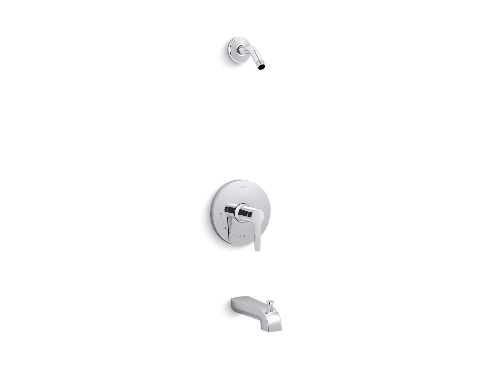 Pitch® Rite-Temp® bath and shower trim kit, without showerhead