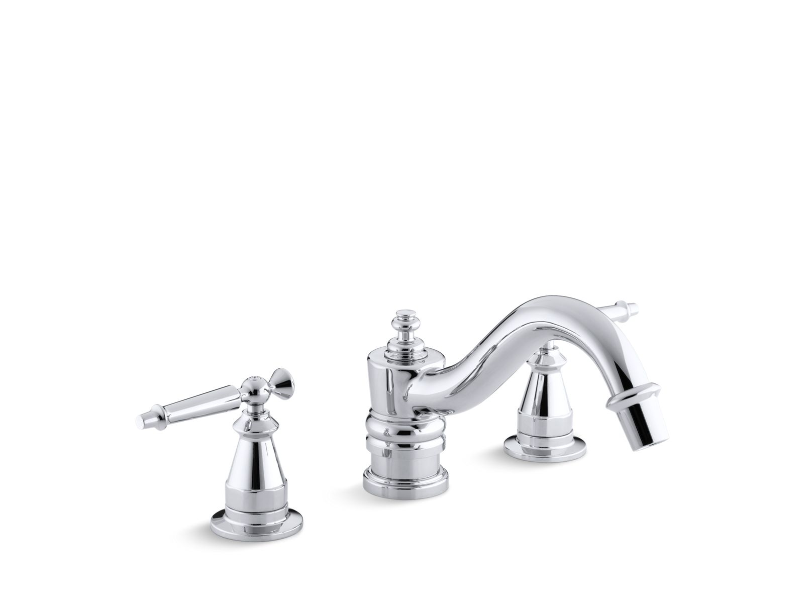 Antique Bath faucet trim for deck-mount high-flow valve, valve not included
