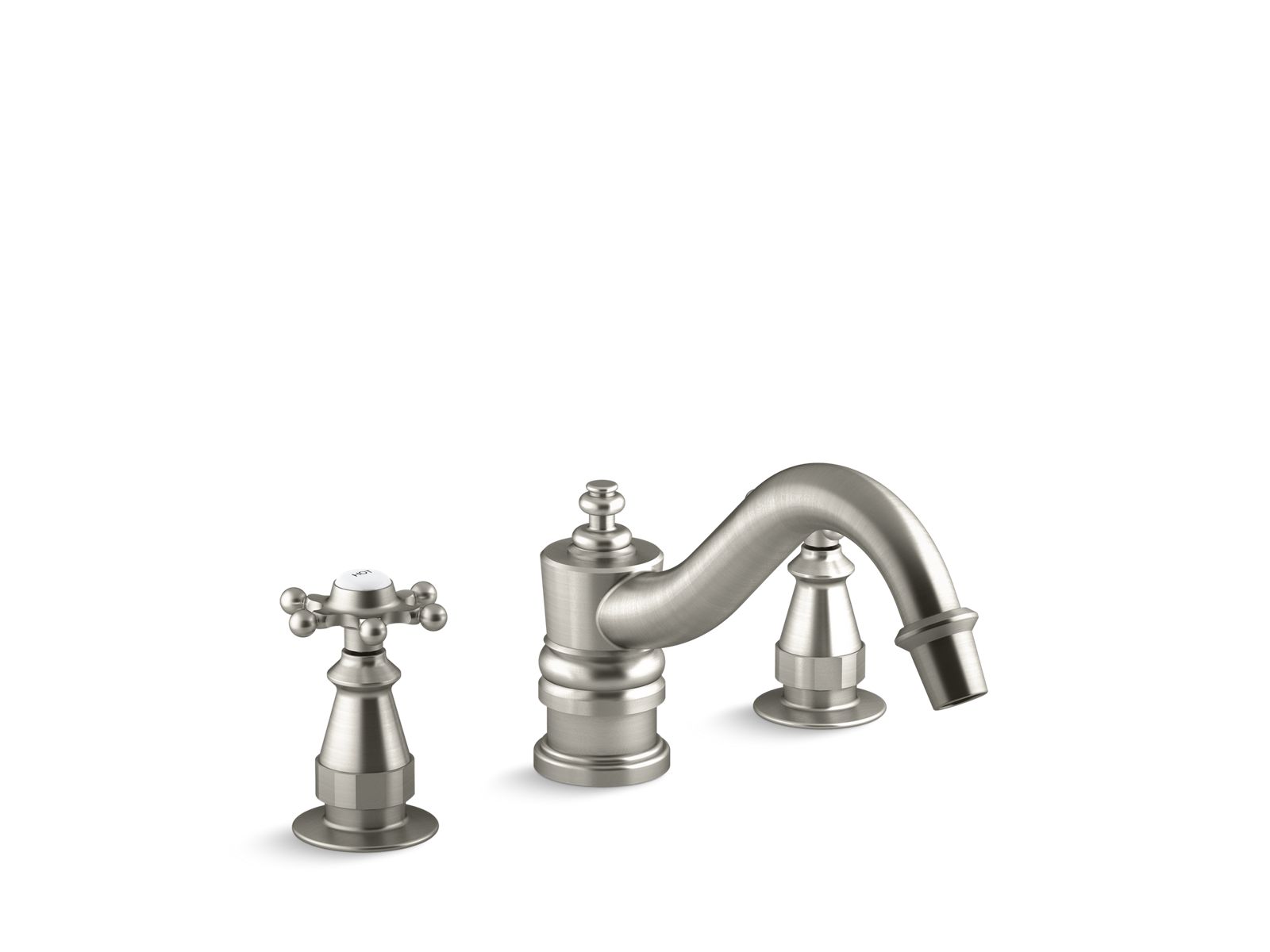 Antique Bath faucet trim for deck-mount high-flow valve, valve not included