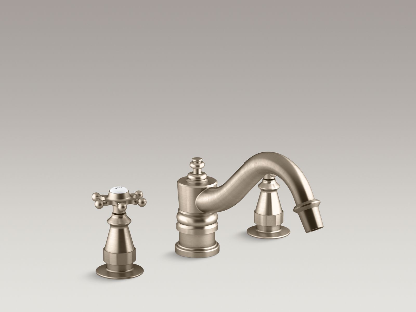 153-antique-bath-faucet-trim-for-deck-mount-high-flow-valve-valve-not-included-3.jpg Antique Bath faucet trim for deck-mount high-flow valve, valve not included
