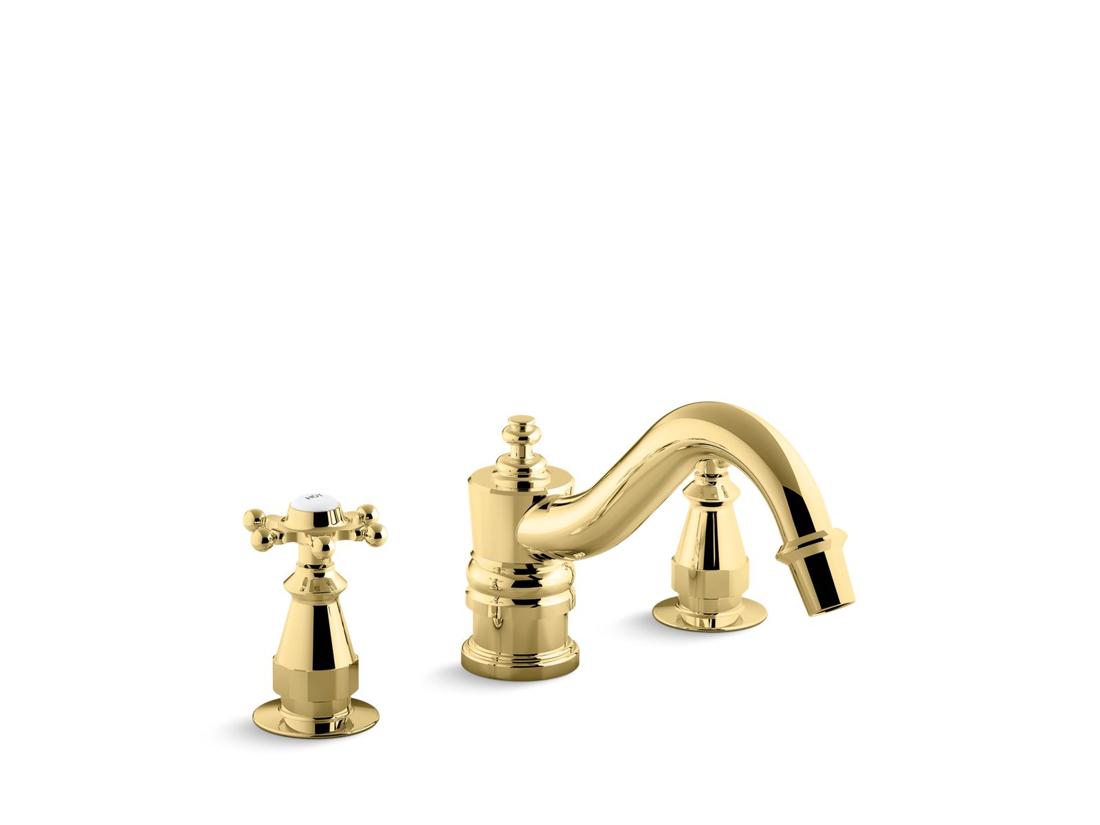 153-antique-bath-faucet-trim-for-deck-mount-high-flow-valve-valve-not-included-4.jpg Antique Bath faucet trim for deck-mount high-flow valve, valve not included