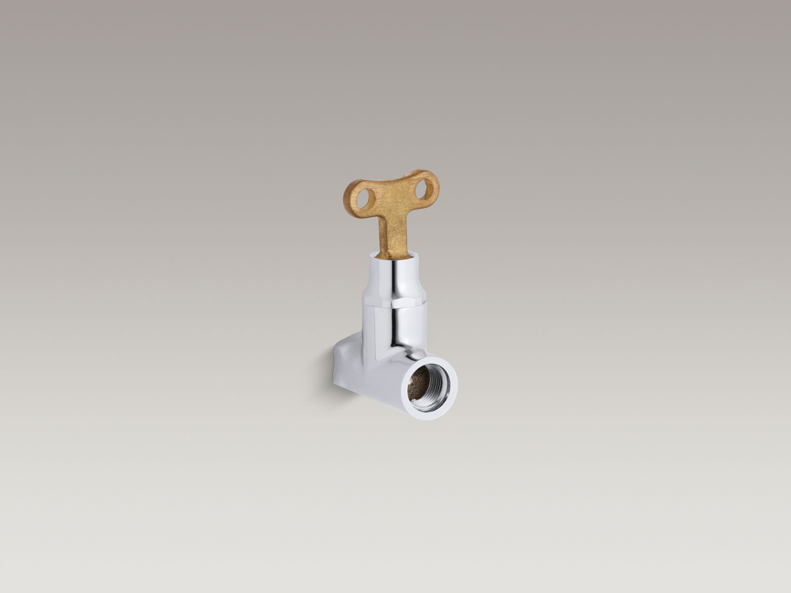 3/8" NPT straight stop with loose-key