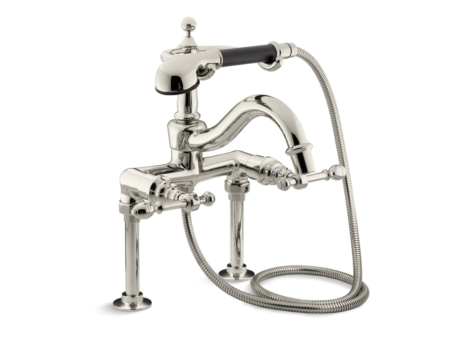 1568-iv-georges-brass-bath-faucet-with-diverter-spout-lever-handles-and-handshower-1.jpg IV Georges Brass® Bath faucet with diverter spout, lever handles and handshower