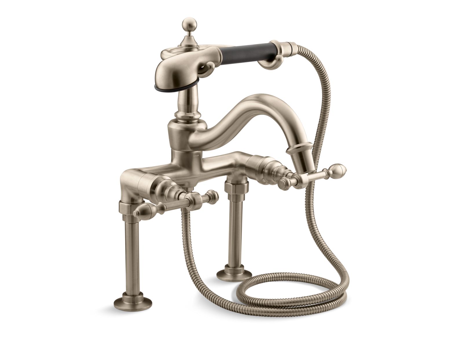 1568-iv-georges-brass-bath-faucet-with-diverter-spout-lever-handles-and-handshower-3.jpg IV Georges Brass® Bath faucet with diverter spout, lever handles and handshower
