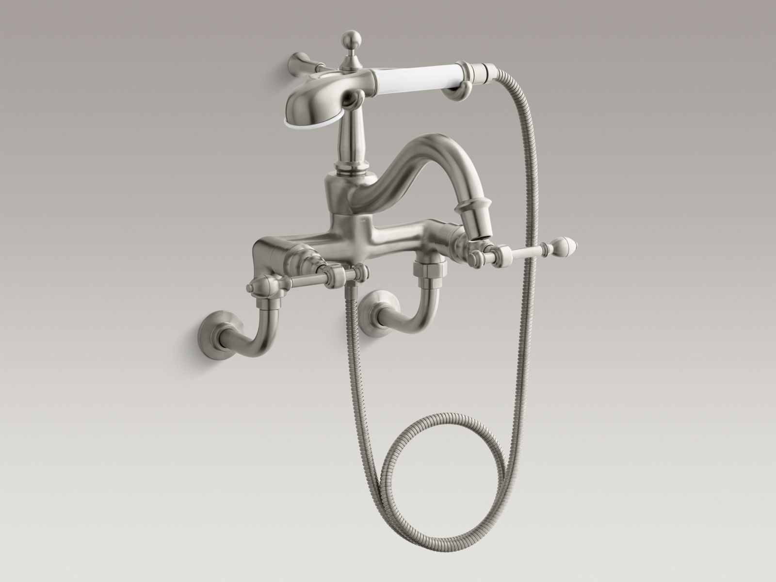 1568-iv-georges-brass-bath-faucet-with-diverter-spout-lever-handles-and-handshower-4.jpg IV Georges Brass® Bath faucet with diverter spout, lever handles and handshower