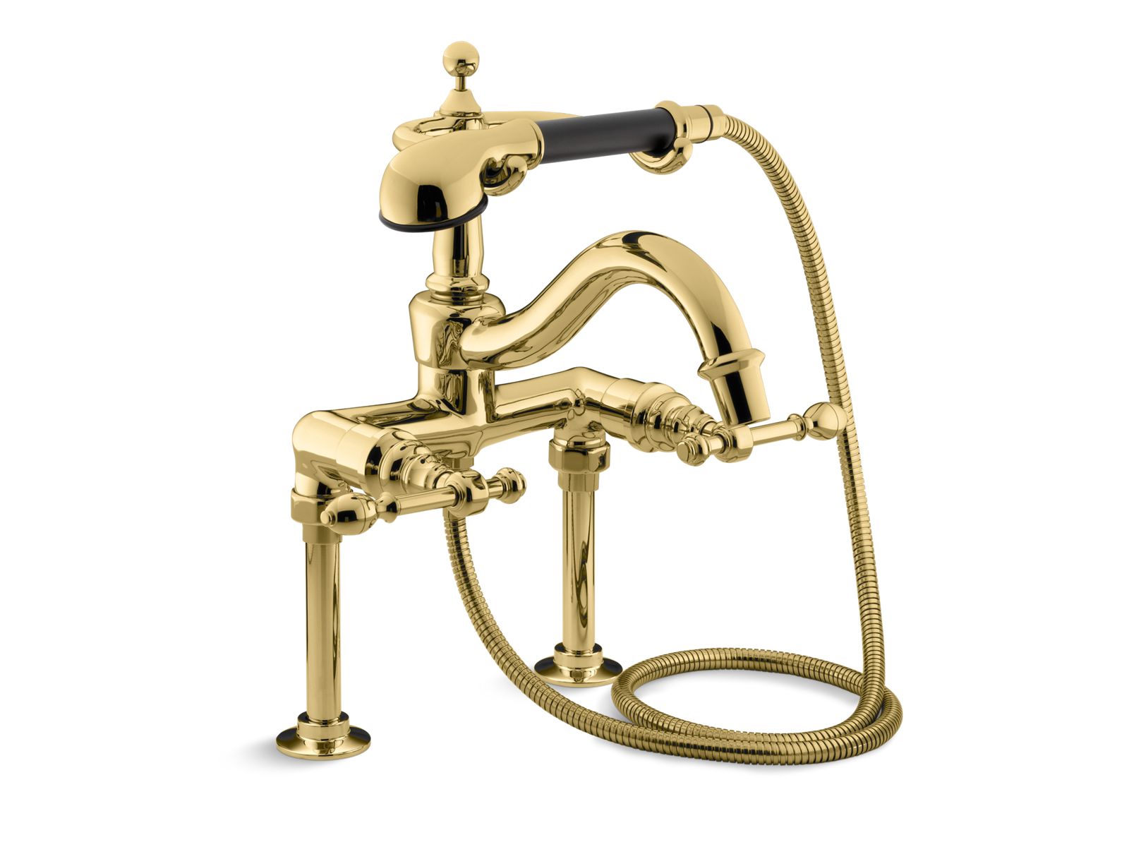1568-iv-georges-brass-bath-faucet-with-diverter-spout-lever-handles-and-handshower-5.jpg IV Georges Brass® Bath faucet with diverter spout, lever handles and handshower