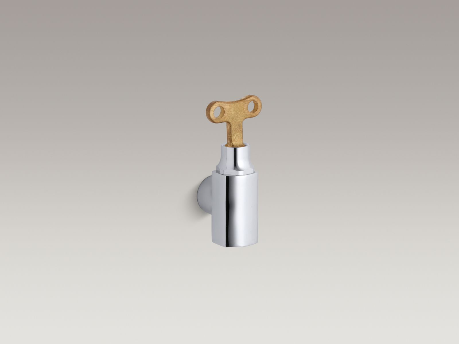 3/8" NPT angle stop with loose-key