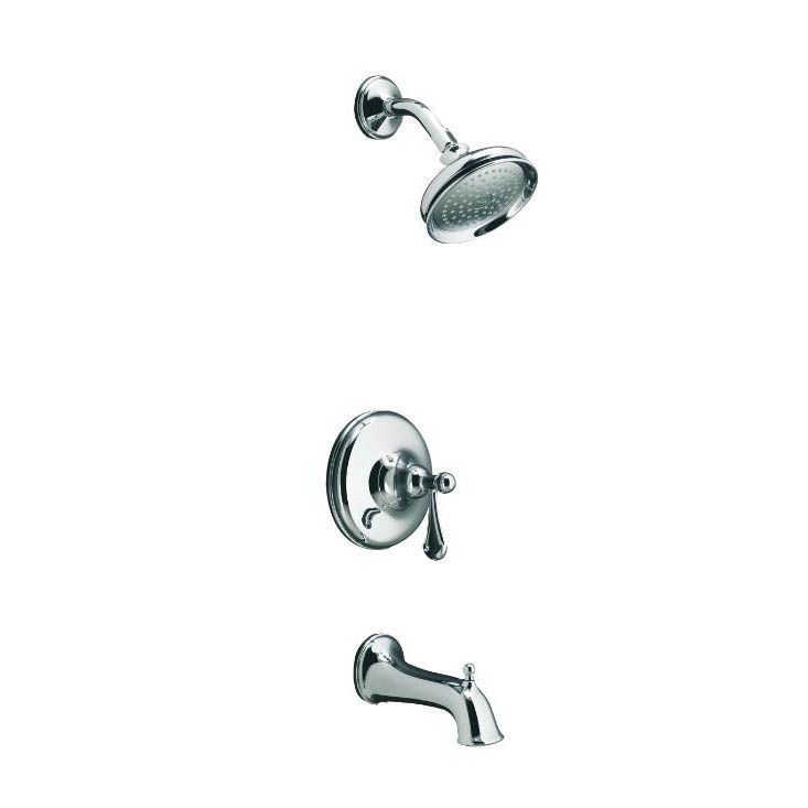 Bellhaven(R) bath and shower faucet valve trim with lever handle and slip-fit spout, valve not included