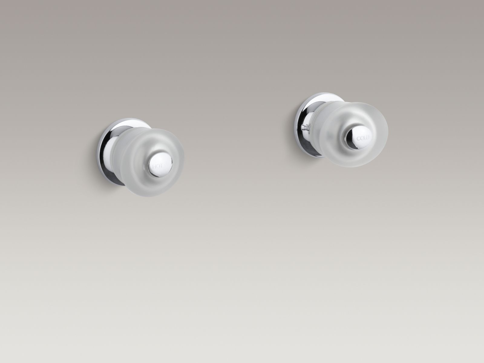 Coralais(R) wall-mount bath/shower trim set with sculpted acrylic handles, valve not included