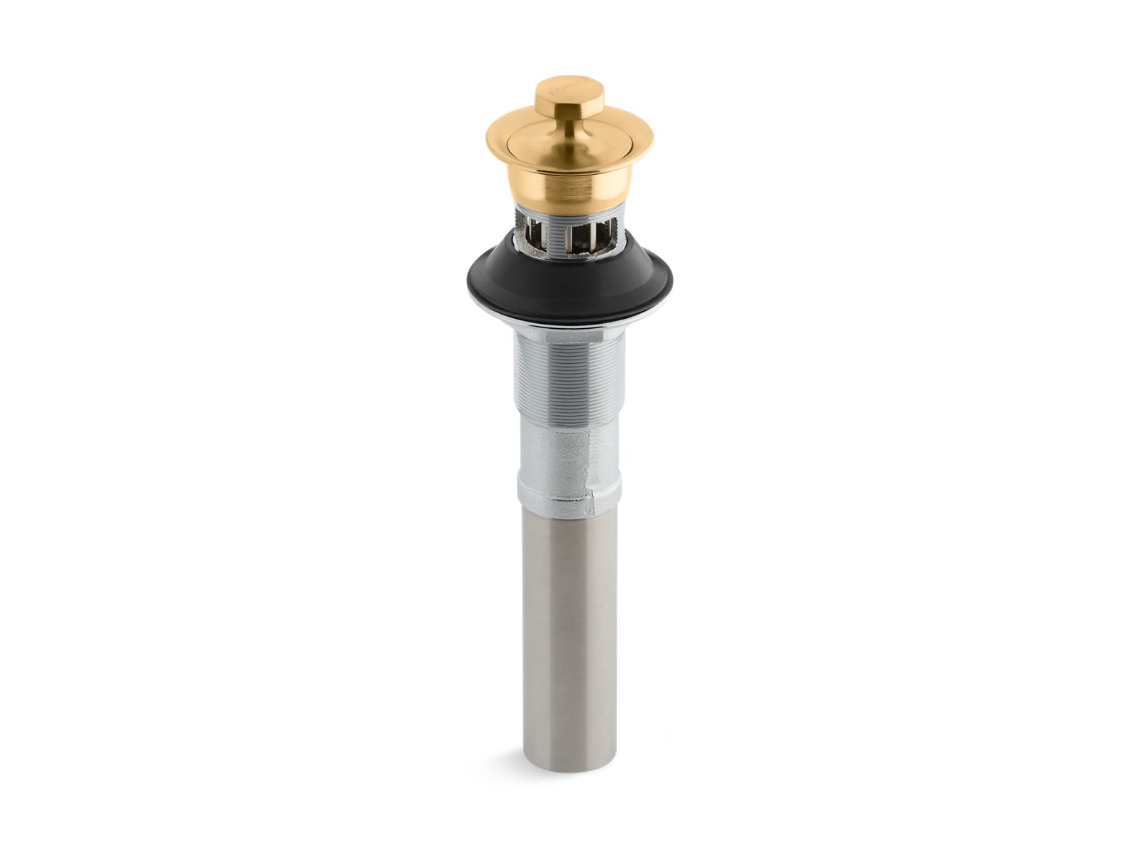 16775-bathroom-sink-drain-with-overflow-and-non-removable-metal-stopper-3.jpg Bathroom sink drain with overflow and non-removable metal stopper
