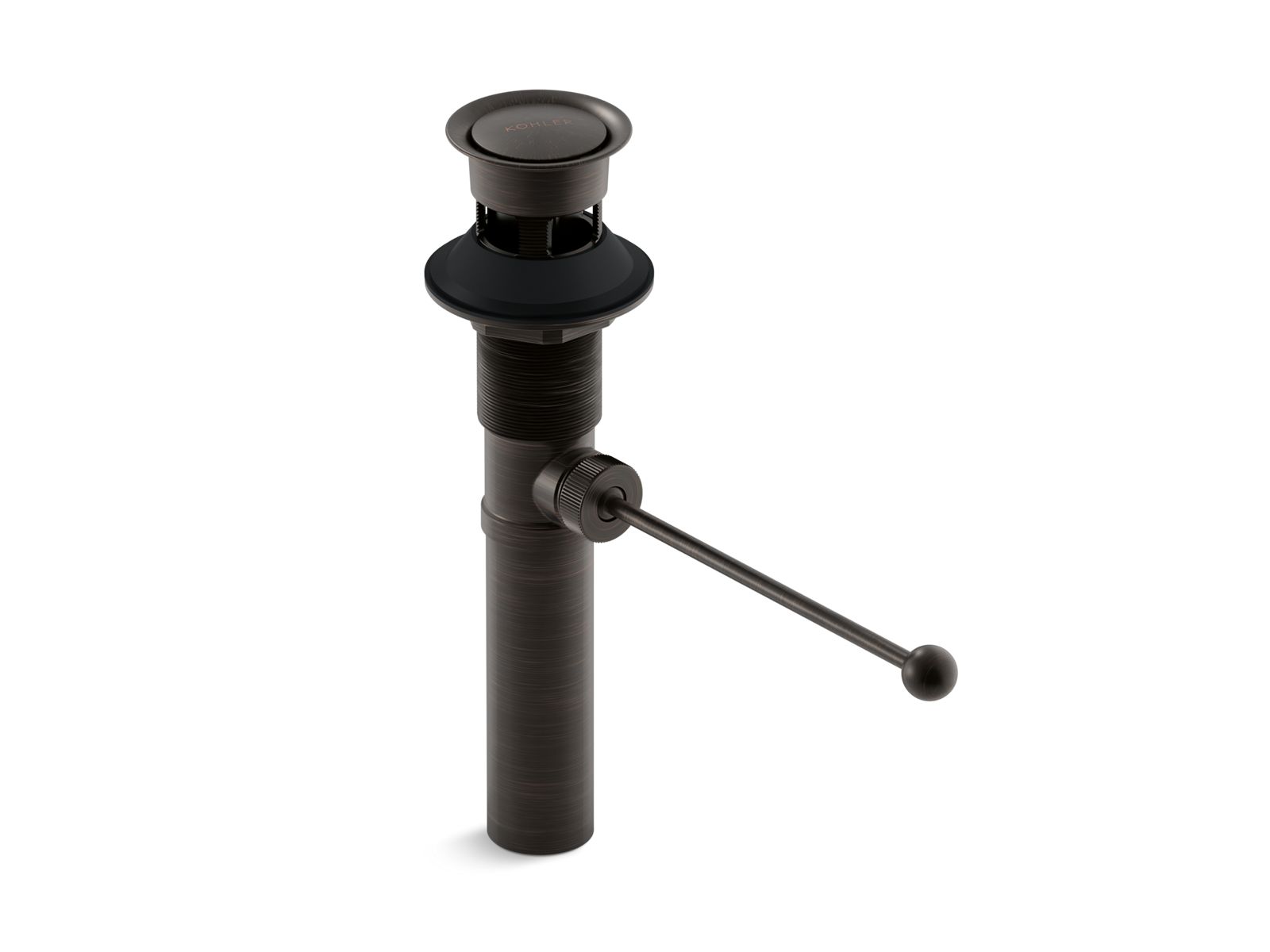 Premier pop-up drain, exposed, with overflow