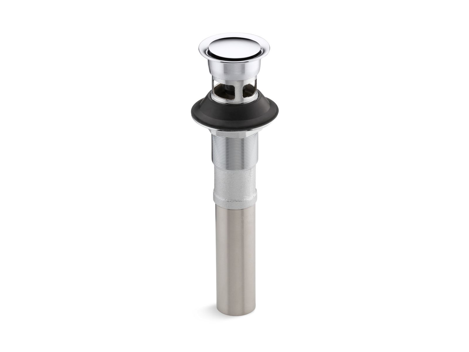 Clicker drain with overflow